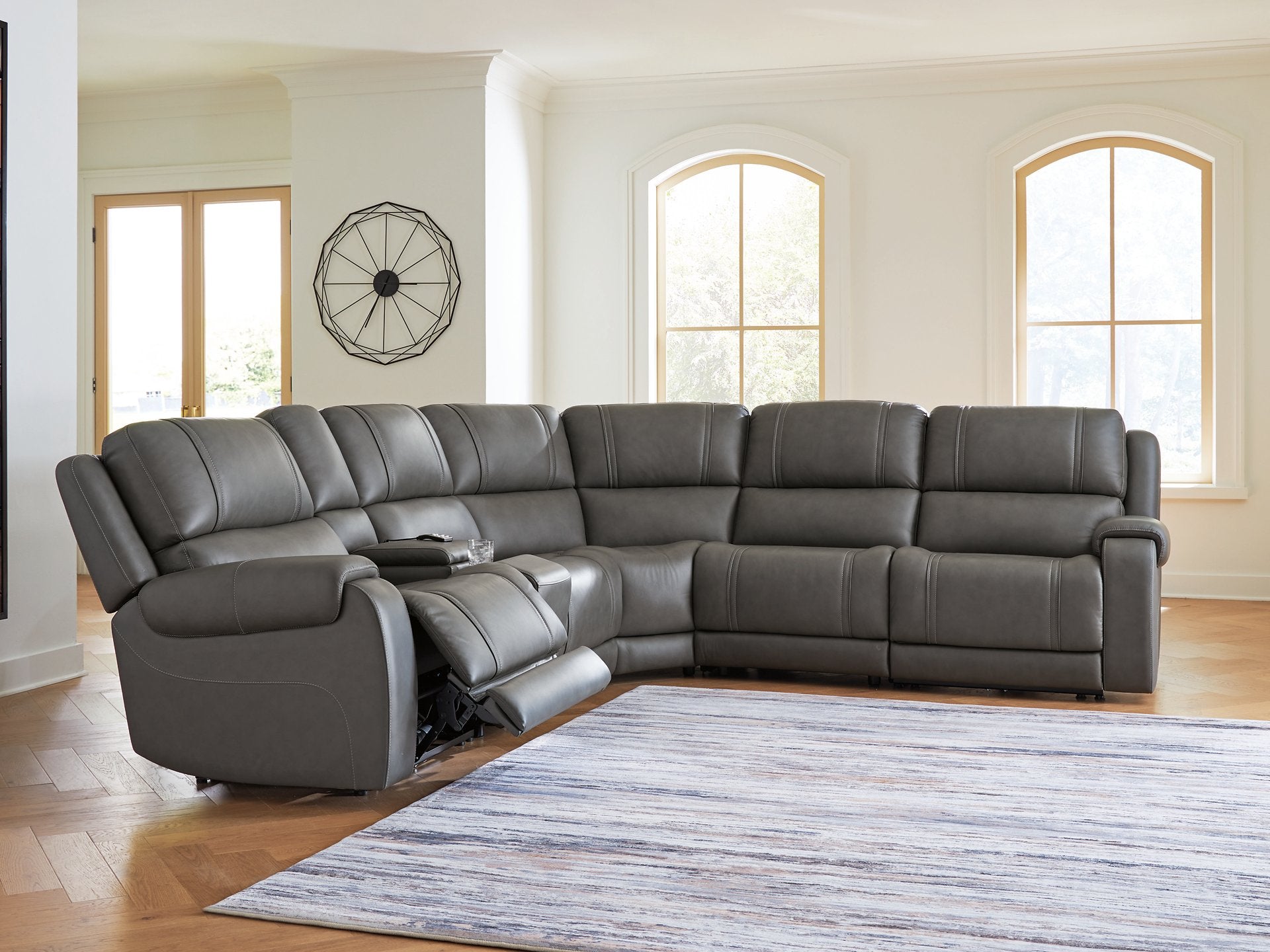 5Z - Pittson Power Reclining Sectional - Luxury Home Furniture (MI)