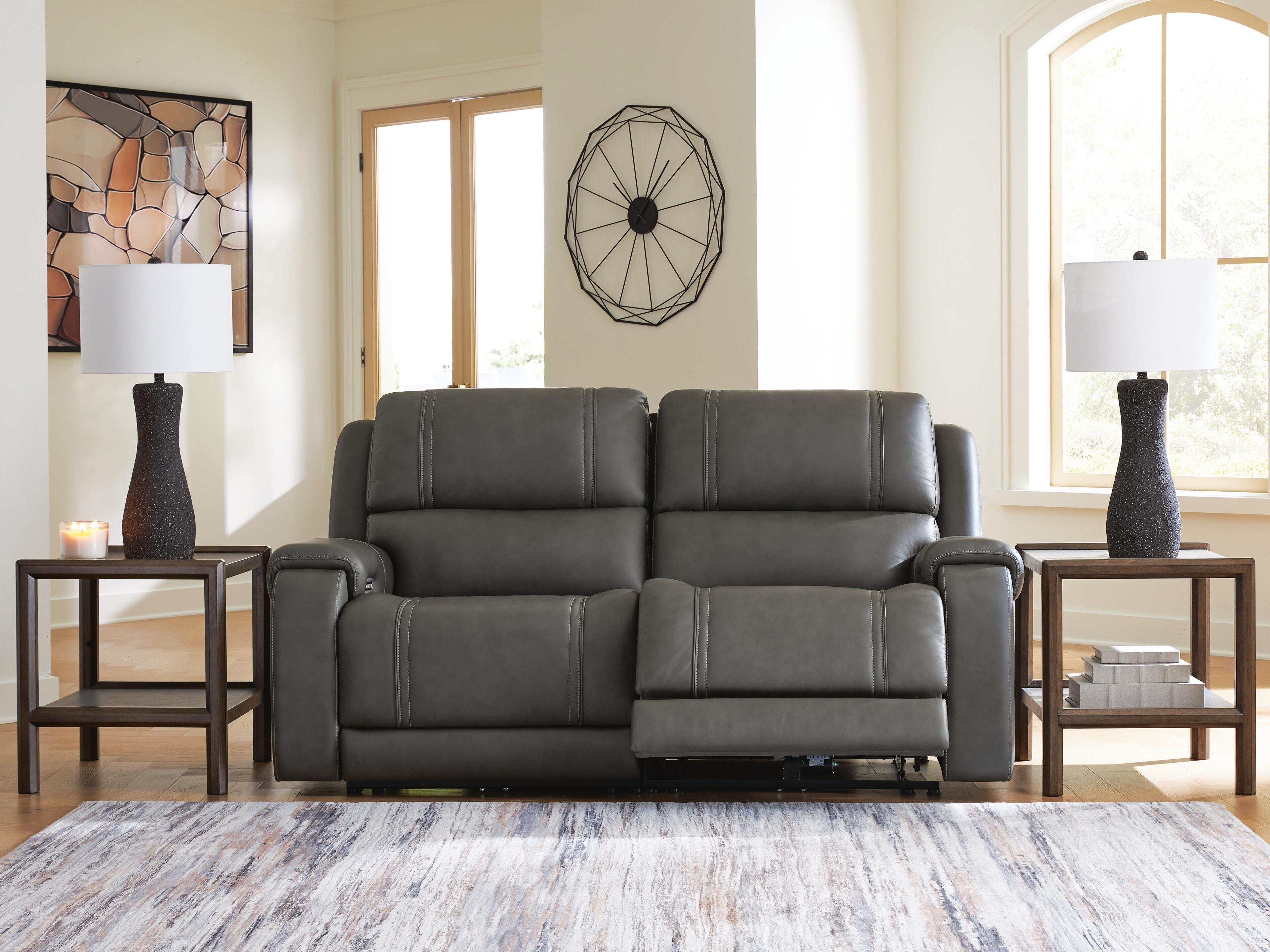 5Z - Pittson Power Reclining Sectional Loveseat - Luxury Home Furniture (MI)