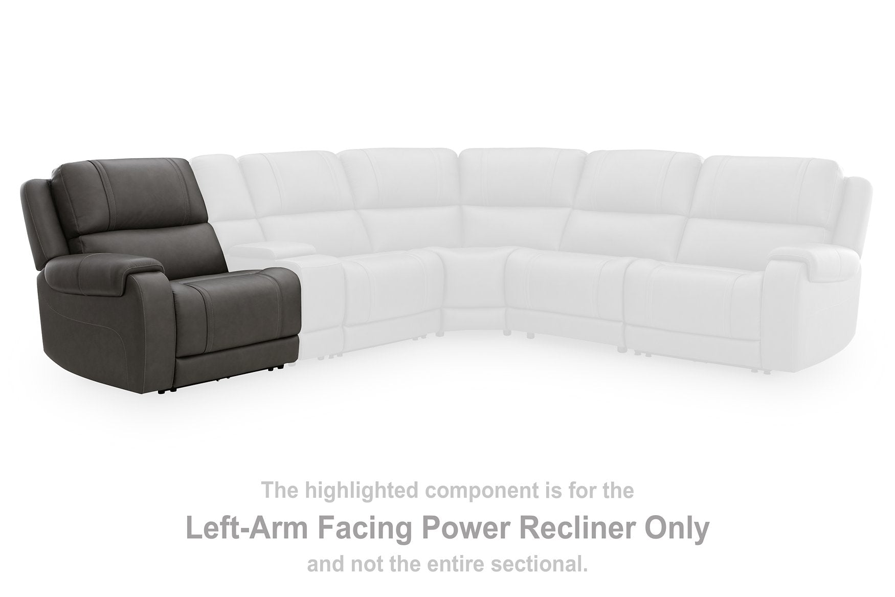 5Z - Pittson Power Reclining Sectional Loveseat with Console - Luxury Home Furniture (MI)