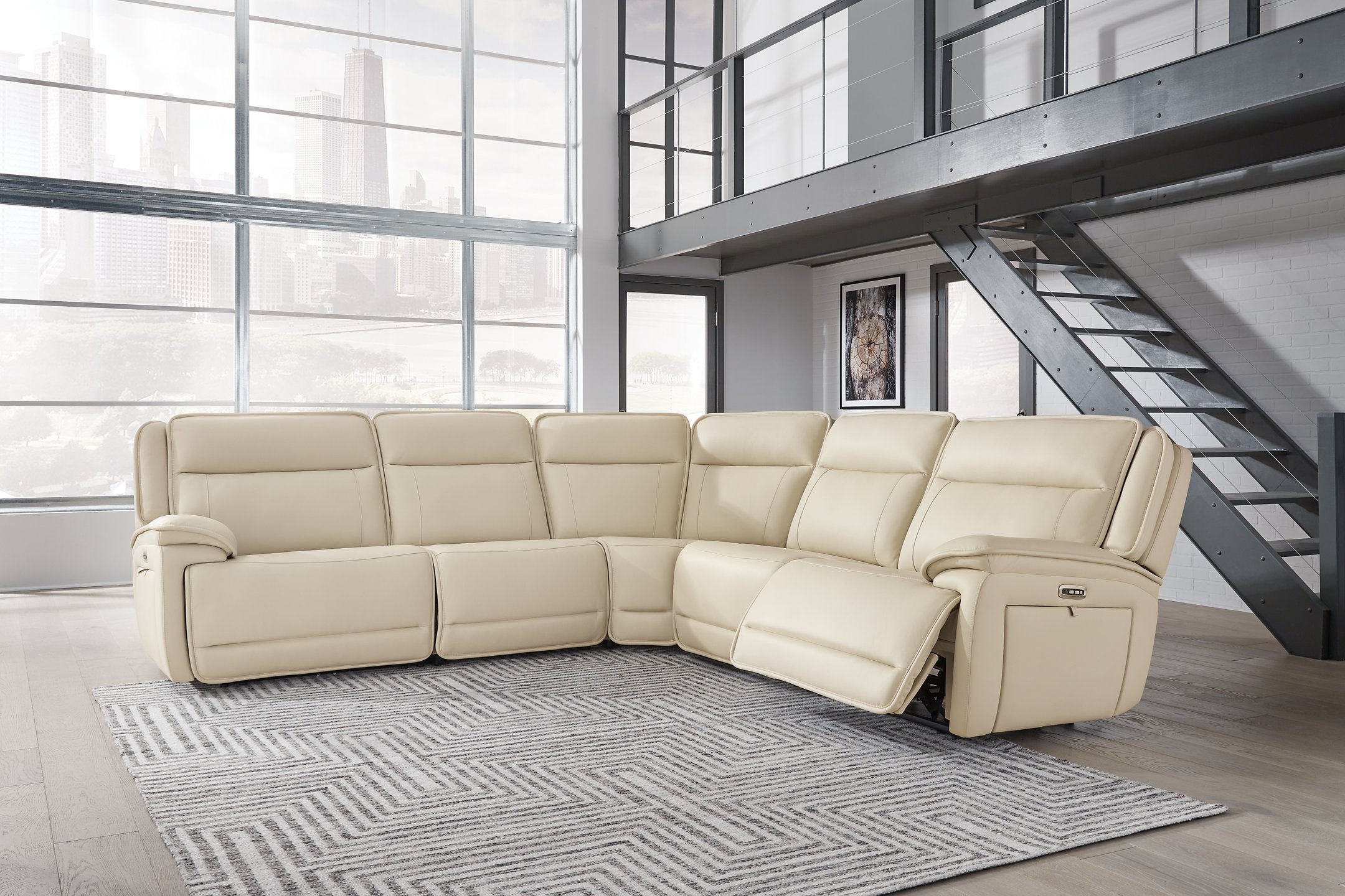 Double Deal Power Reclining Sectional - Luxury Home Furniture (MI)