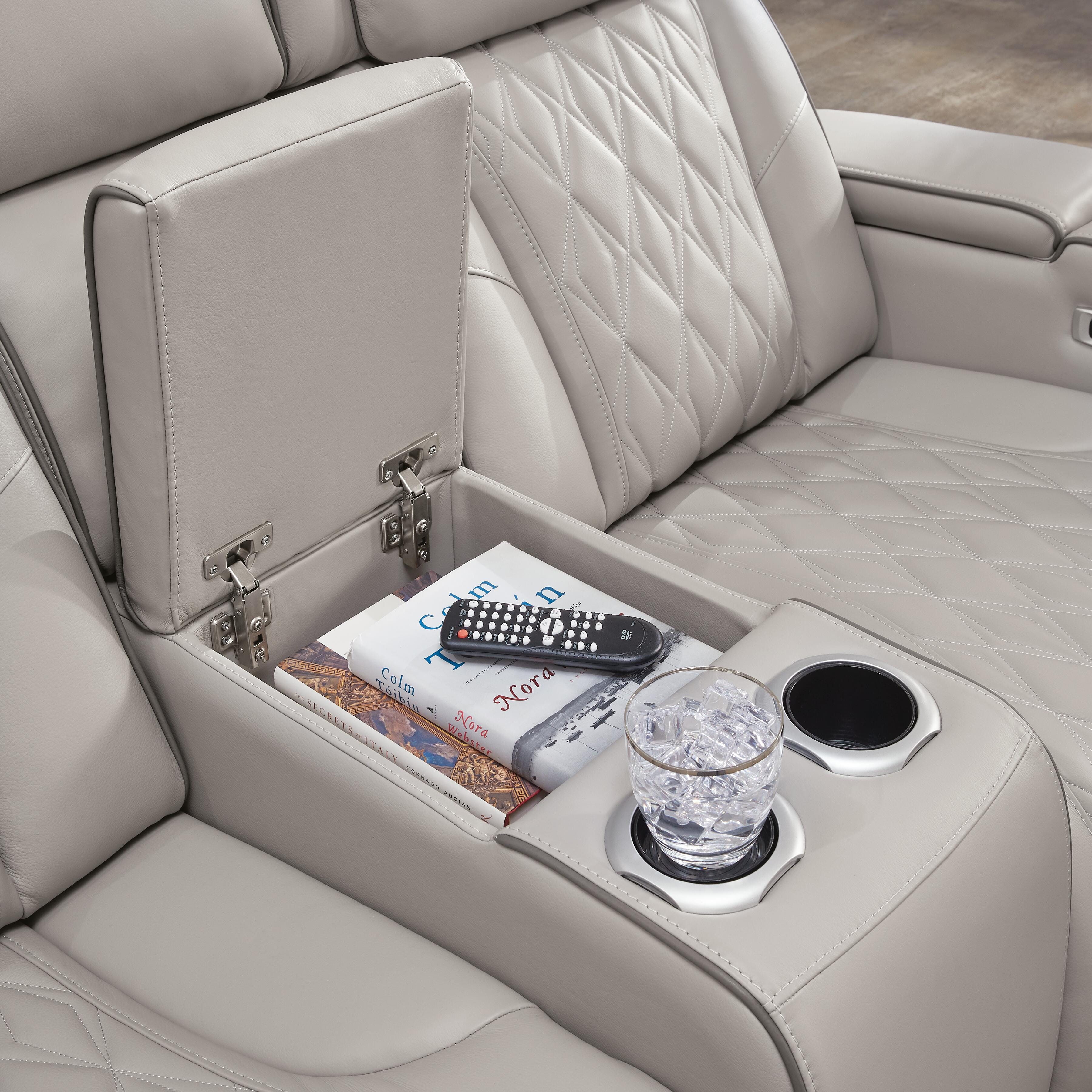 Boyington Power Reclining Loveseat with Console - Luxury Home Furniture (MI)