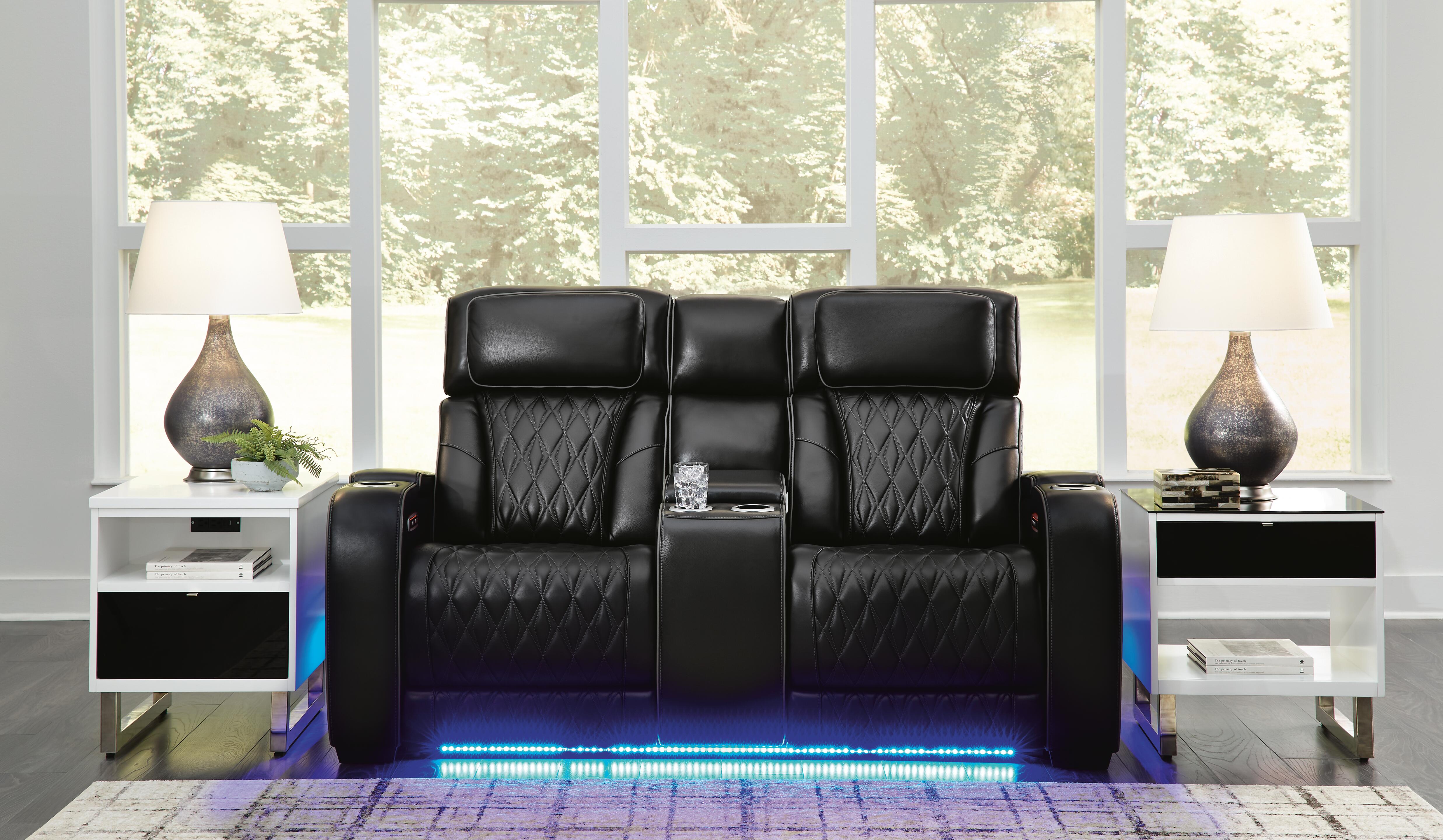 Boyington Power Reclining Loveseat with Console - Luxury Home Furniture (MI)