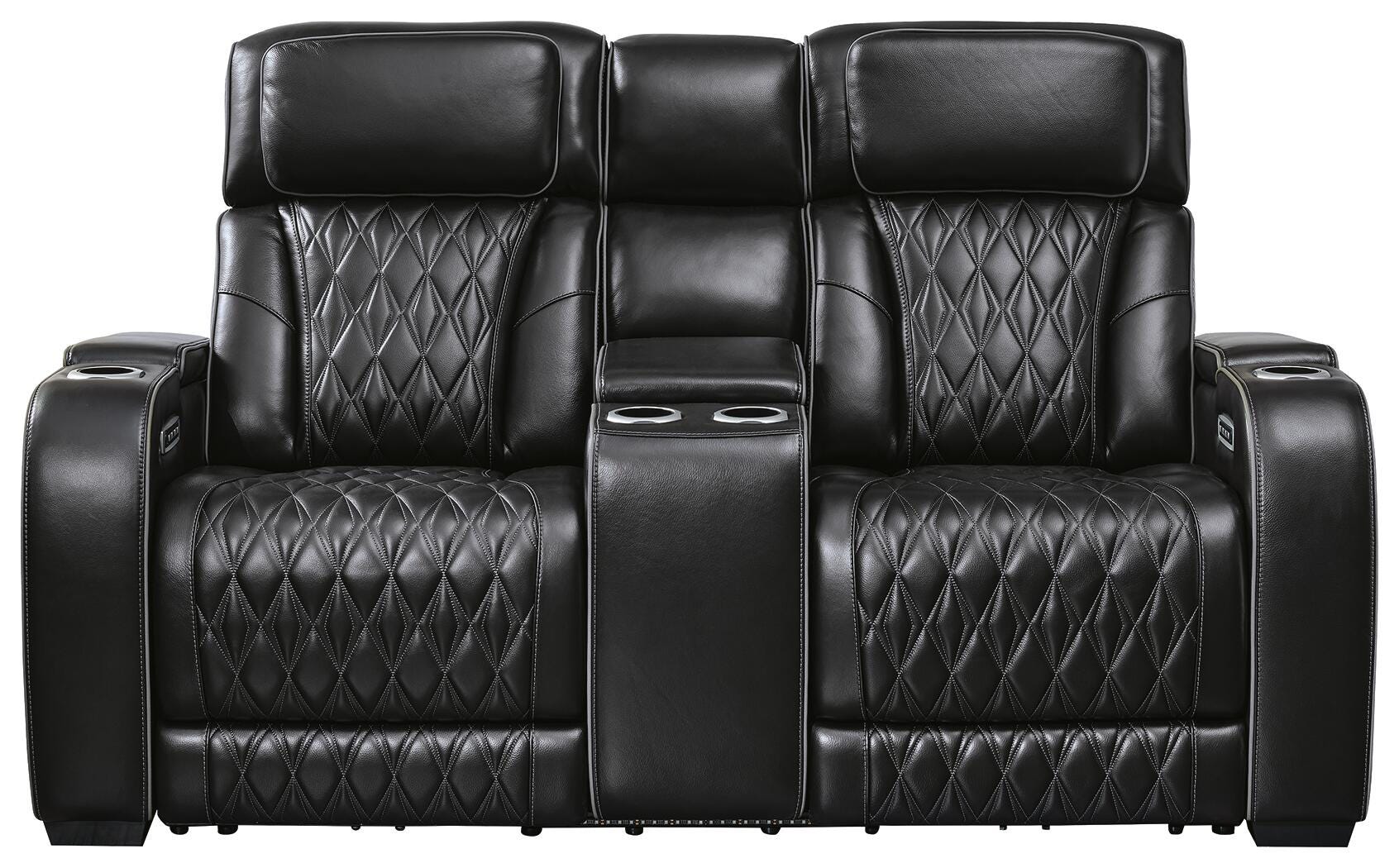 Boyington Power Reclining Loveseat with Console - Luxury Home Furniture (MI)