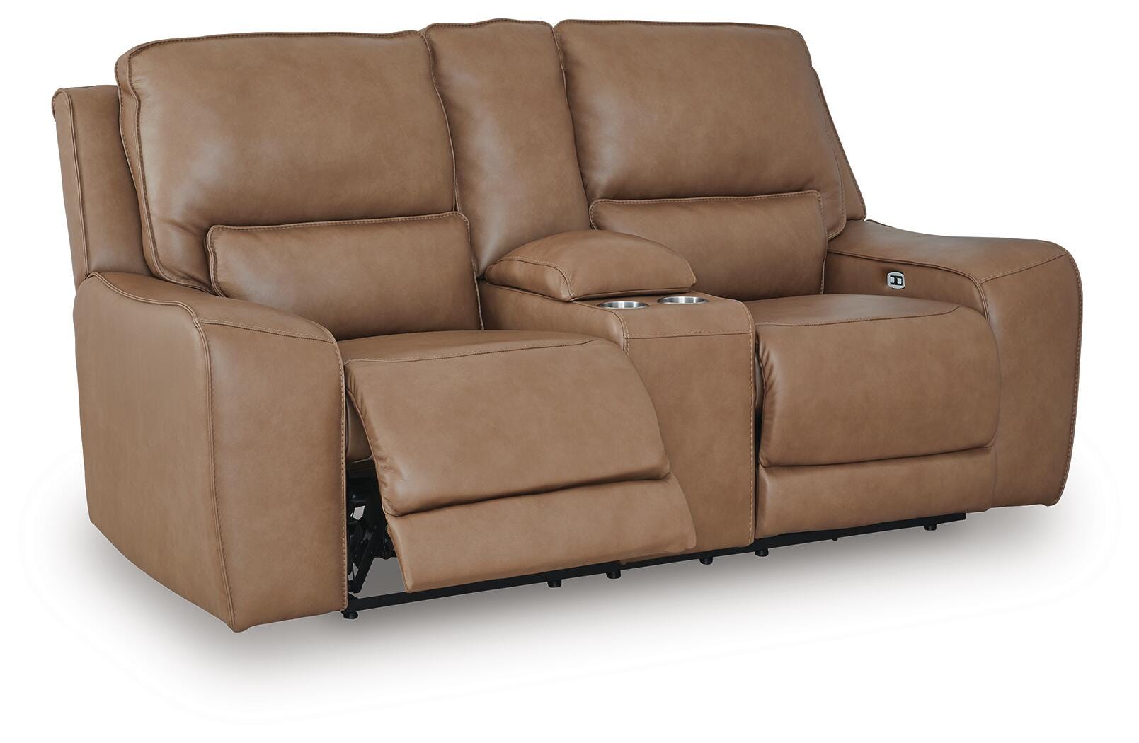 DeepWakes Power Reclining Loveseat with Console - Luxury Home Furniture (MI)