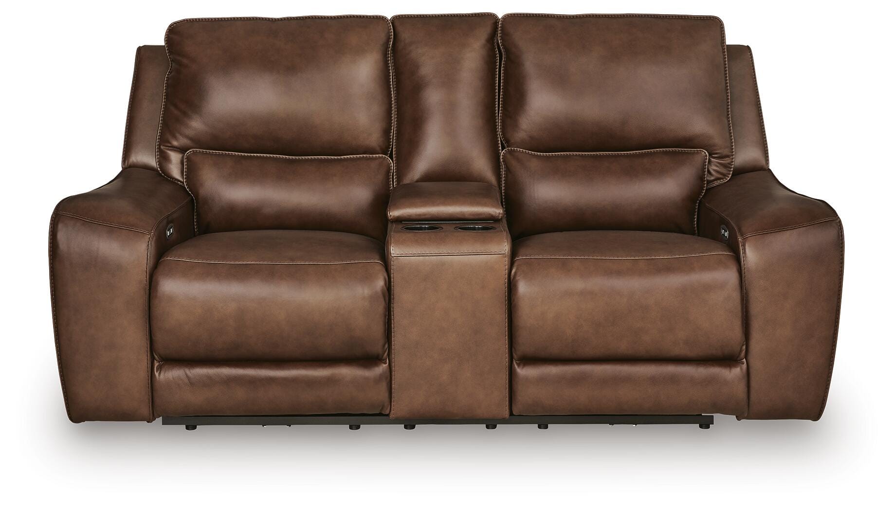 DeepWakes Power Reclining Loveseat with Console - Luxury Home Furniture (MI)