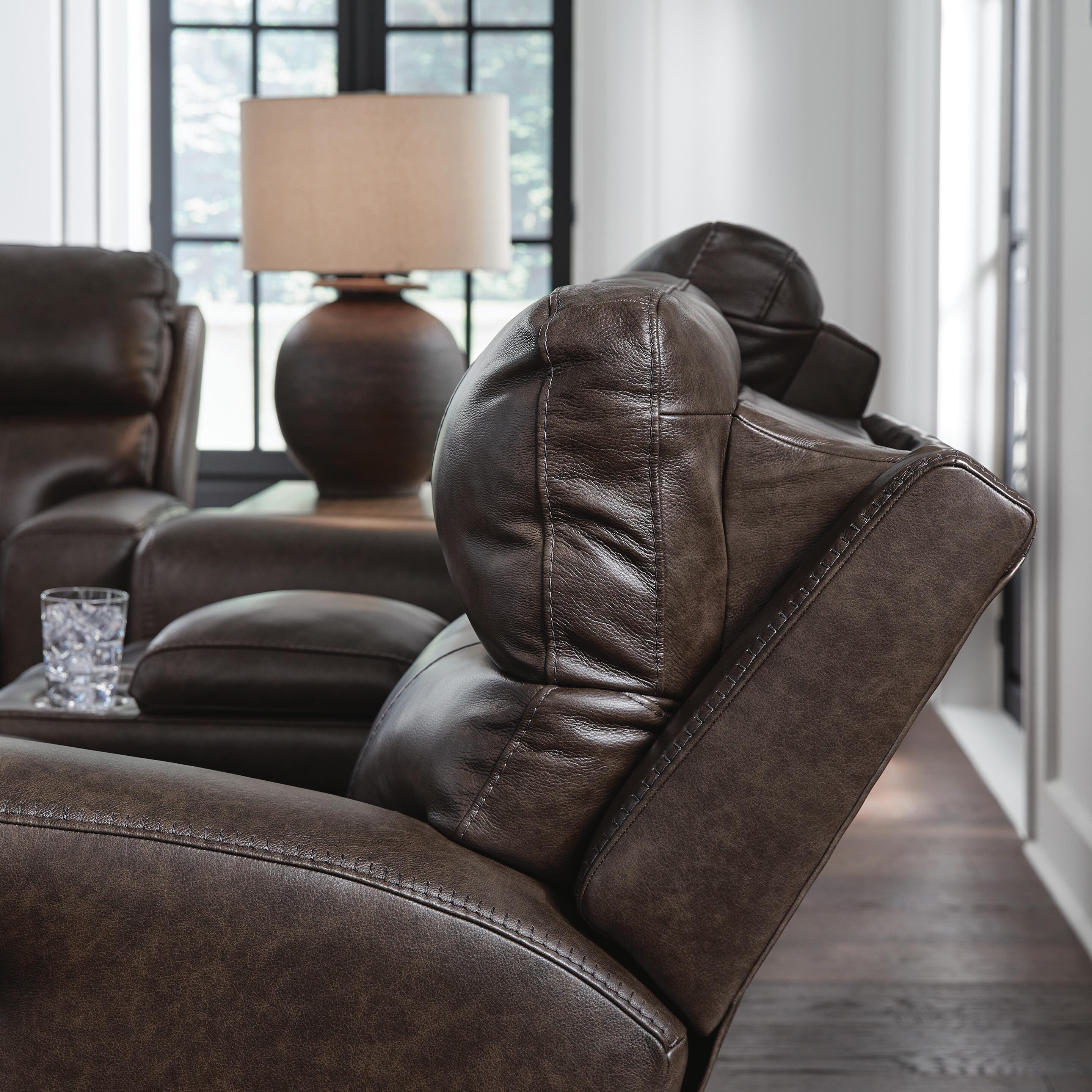 Crossplex Power Reclining Loveseat with Console - Luxury Home Furniture (MI)