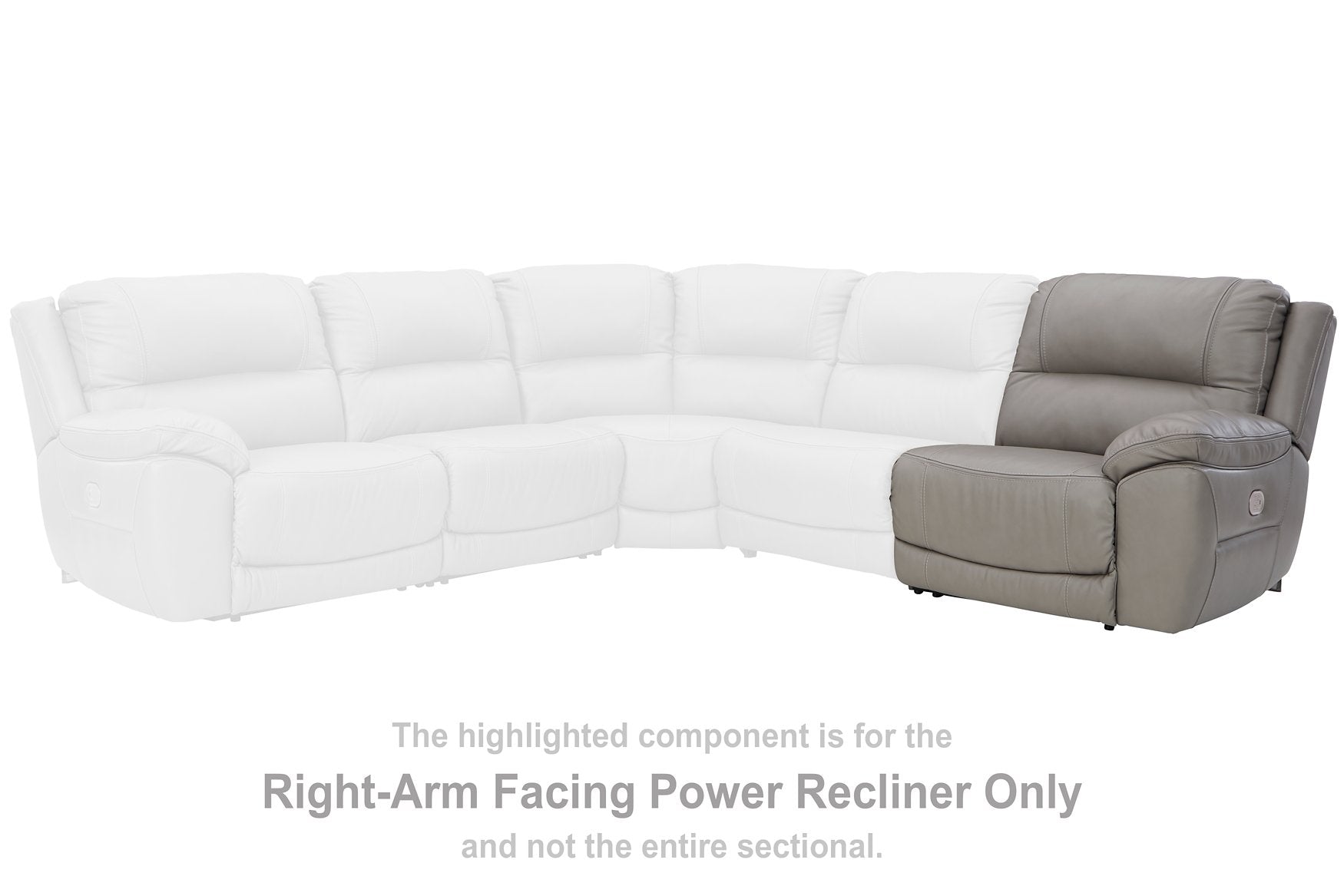 Dunleith 3-Piece Power Reclining Sectional Loveseat with Console - Luxury Home Furniture (MI)