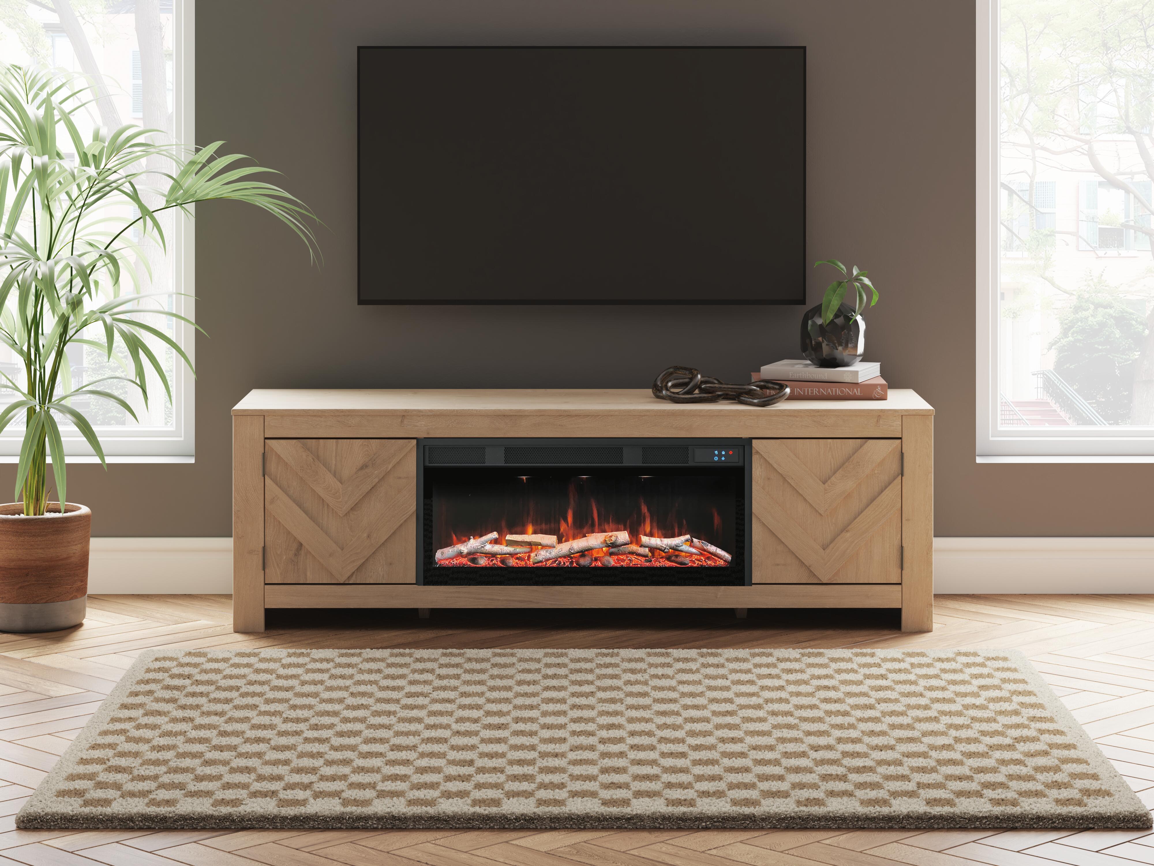 Cayboni 71" TV Stand with Electric Fireplace - Luxury Home Furniture (MI)
