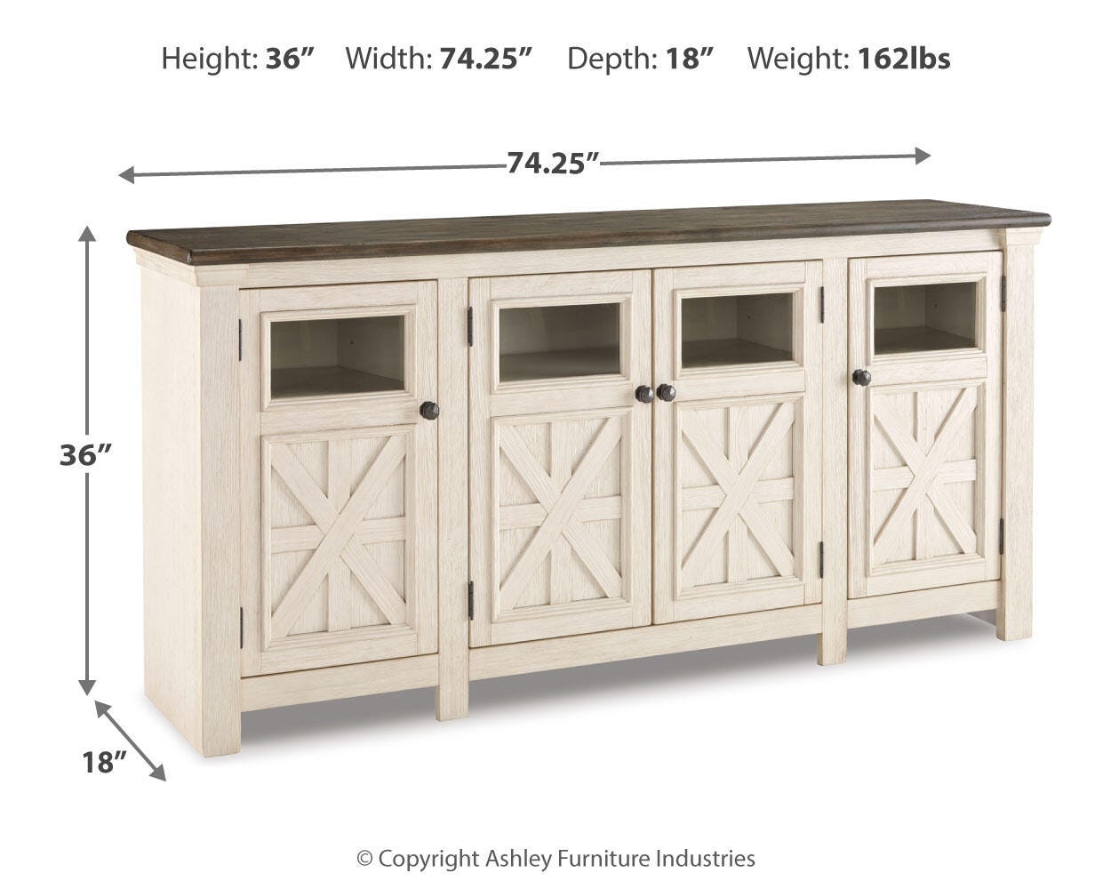 Bolanburg 74" TV Stand - Luxury Home Furniture (MI)