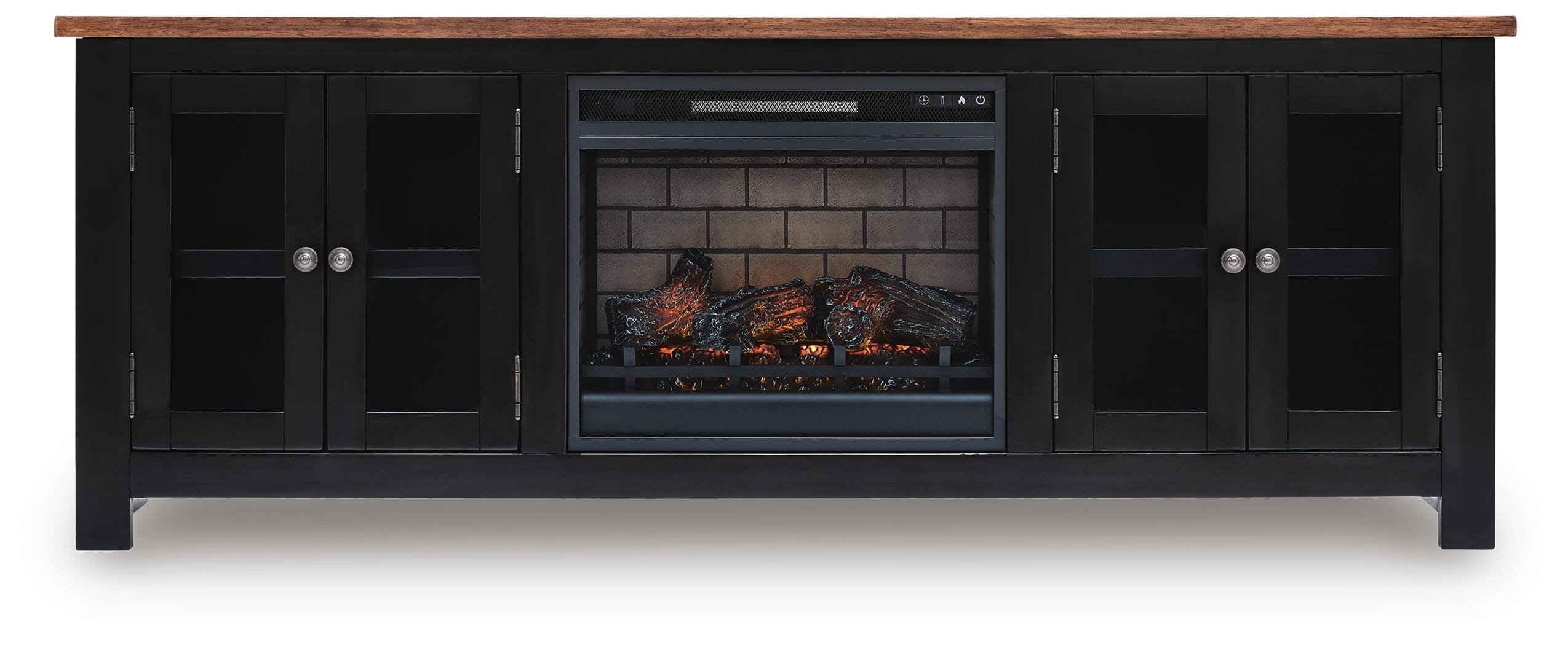 Wildenauer 76" TV Stand with Electric Fireplace - Luxury Home Furniture (MI)
