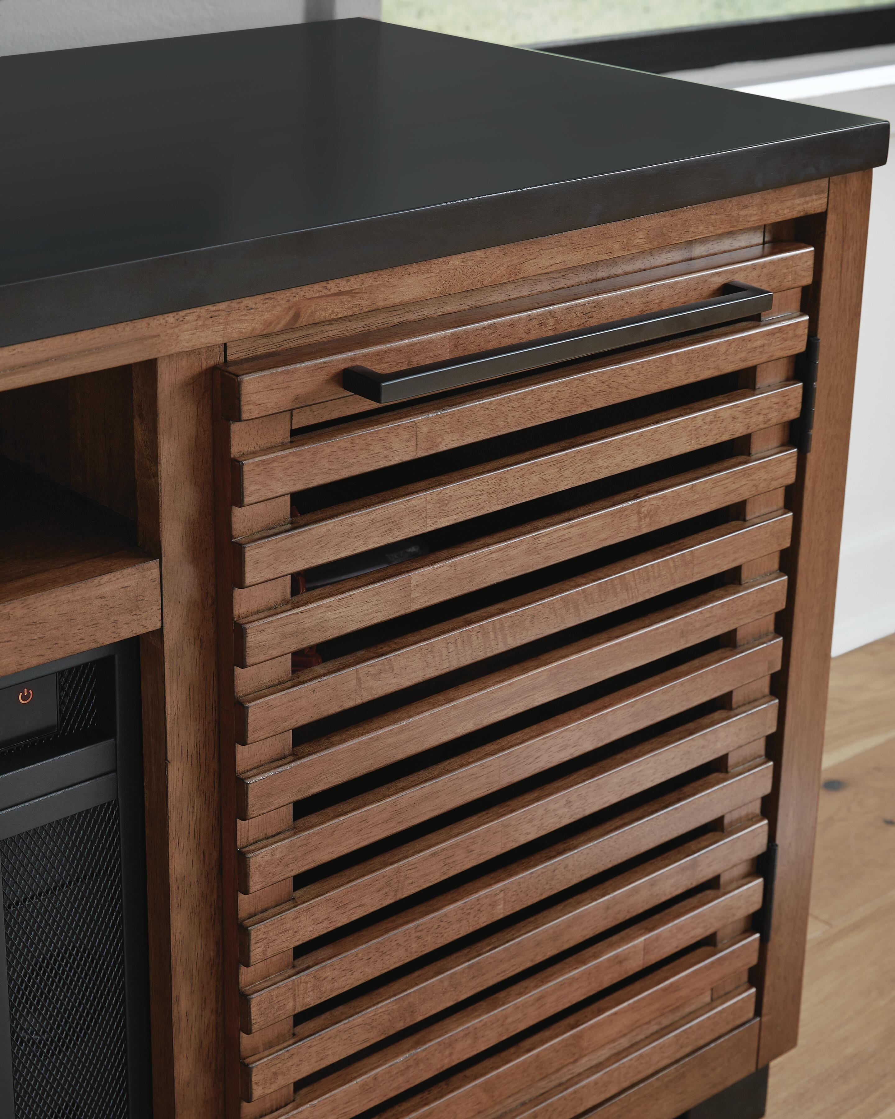 Kallari 84" TV Stand with Electric Fireplace - Luxury Home Furniture (MI)