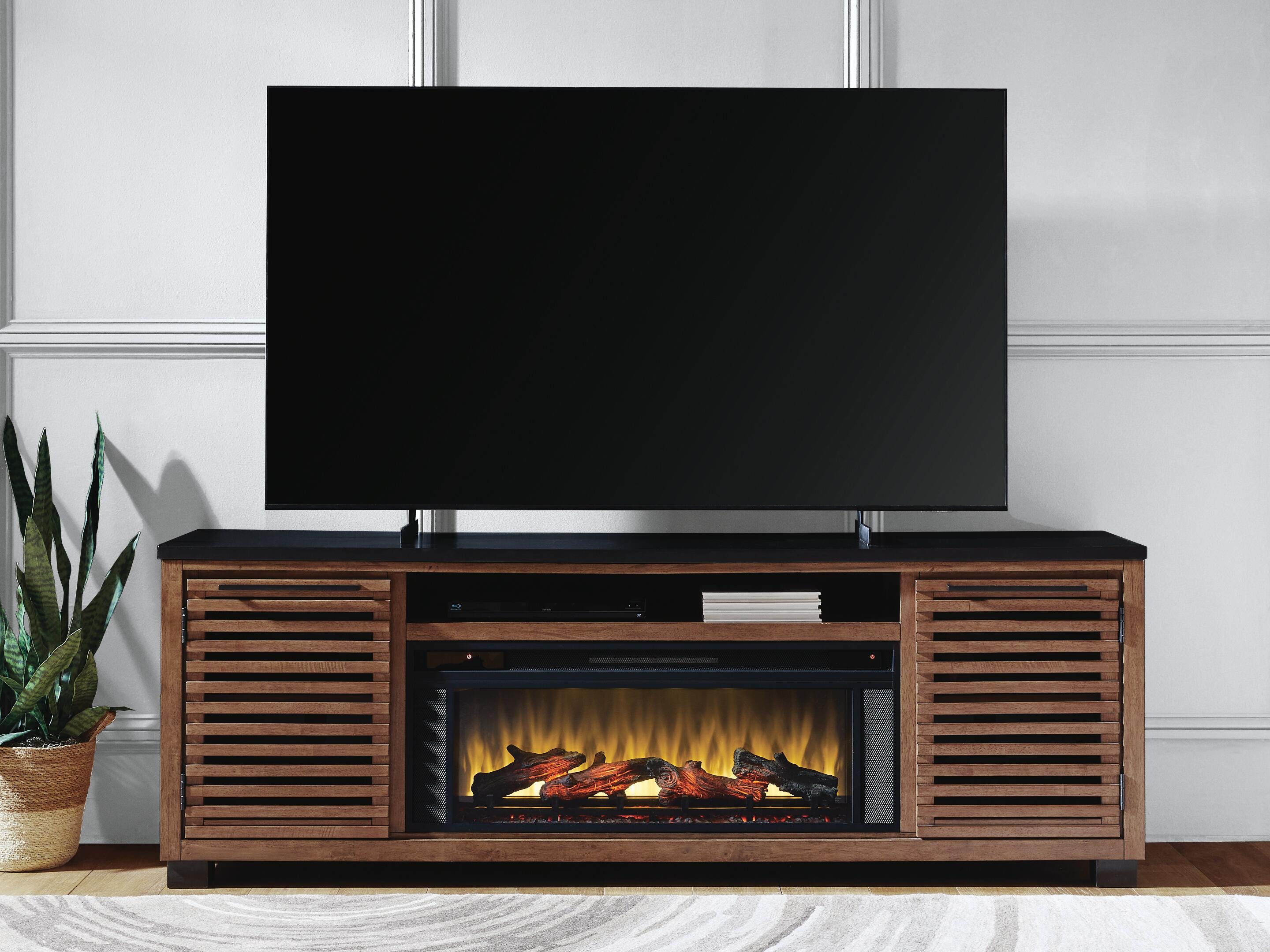 Kallari 84" TV Stand with Electric Fireplace - Luxury Home Furniture (MI)
