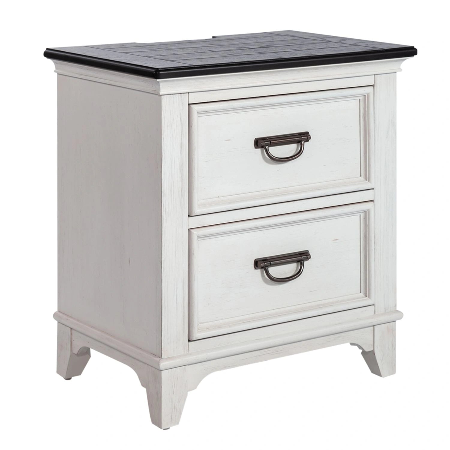 Allyson Park 2 Drawer Nightstand with Charging Station in White image