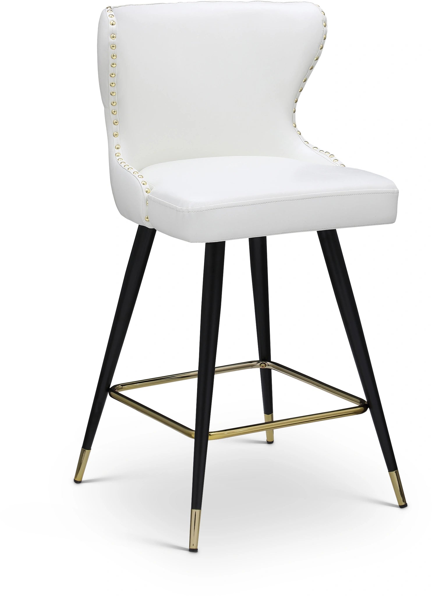 Hendrix White Faux Leather Counter/Bar Stool