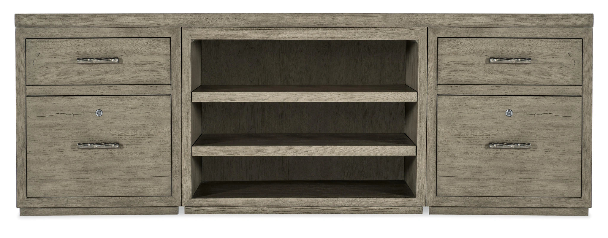 Linville Falls 84" Credenza with Two Files and Open Desk Cabinet