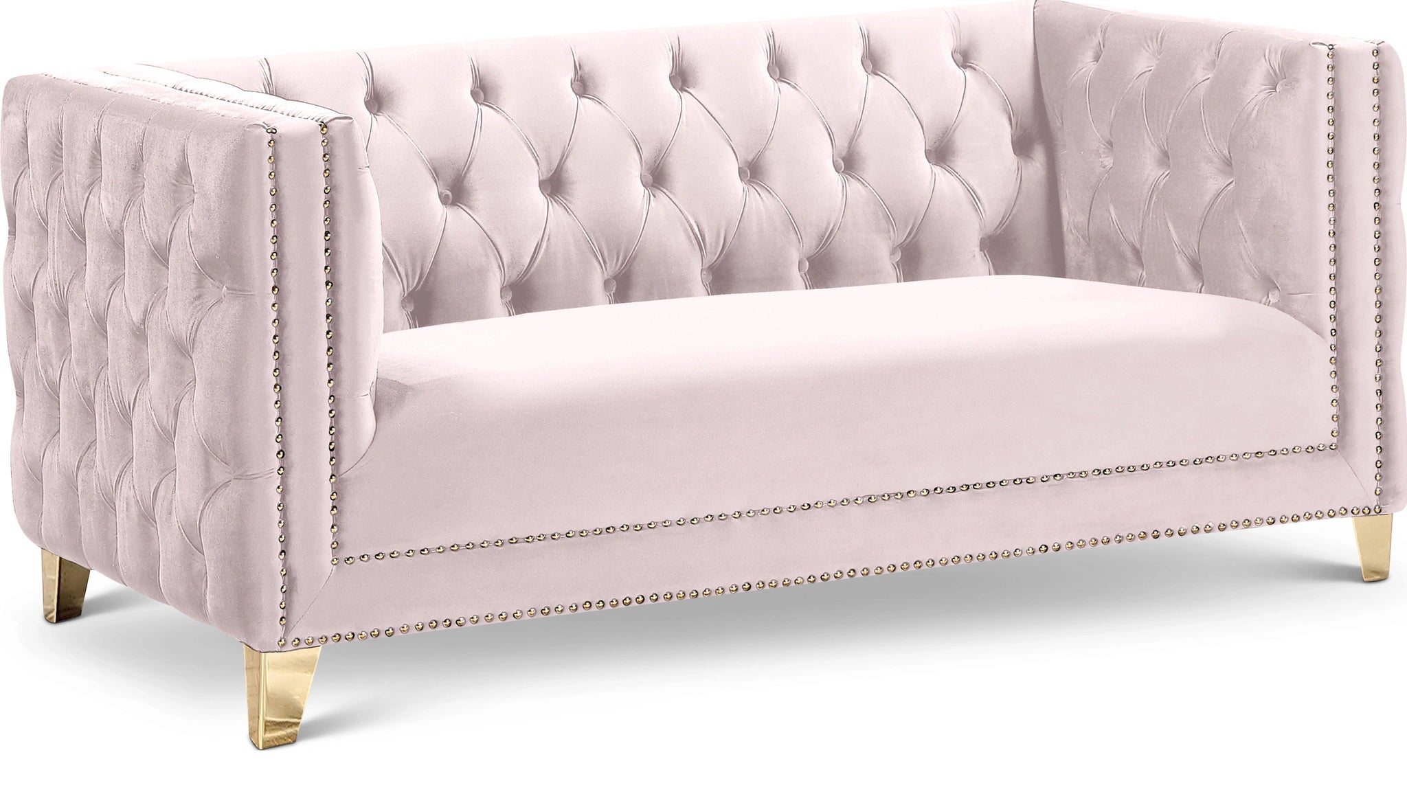 Michelle Pink Velvet Loveseat