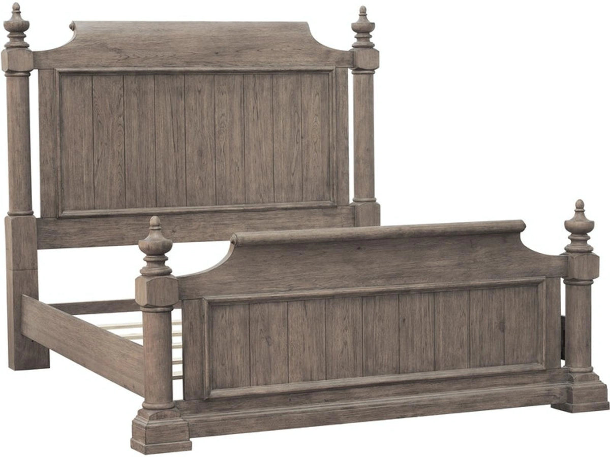 Pulaski Furniture Crestmont King Poster Bed in Toasted Almond