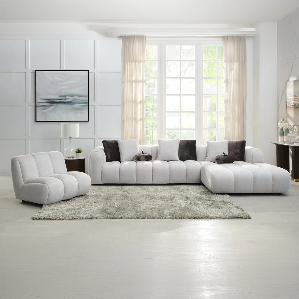 Sectional Sofa w/8 Pillows