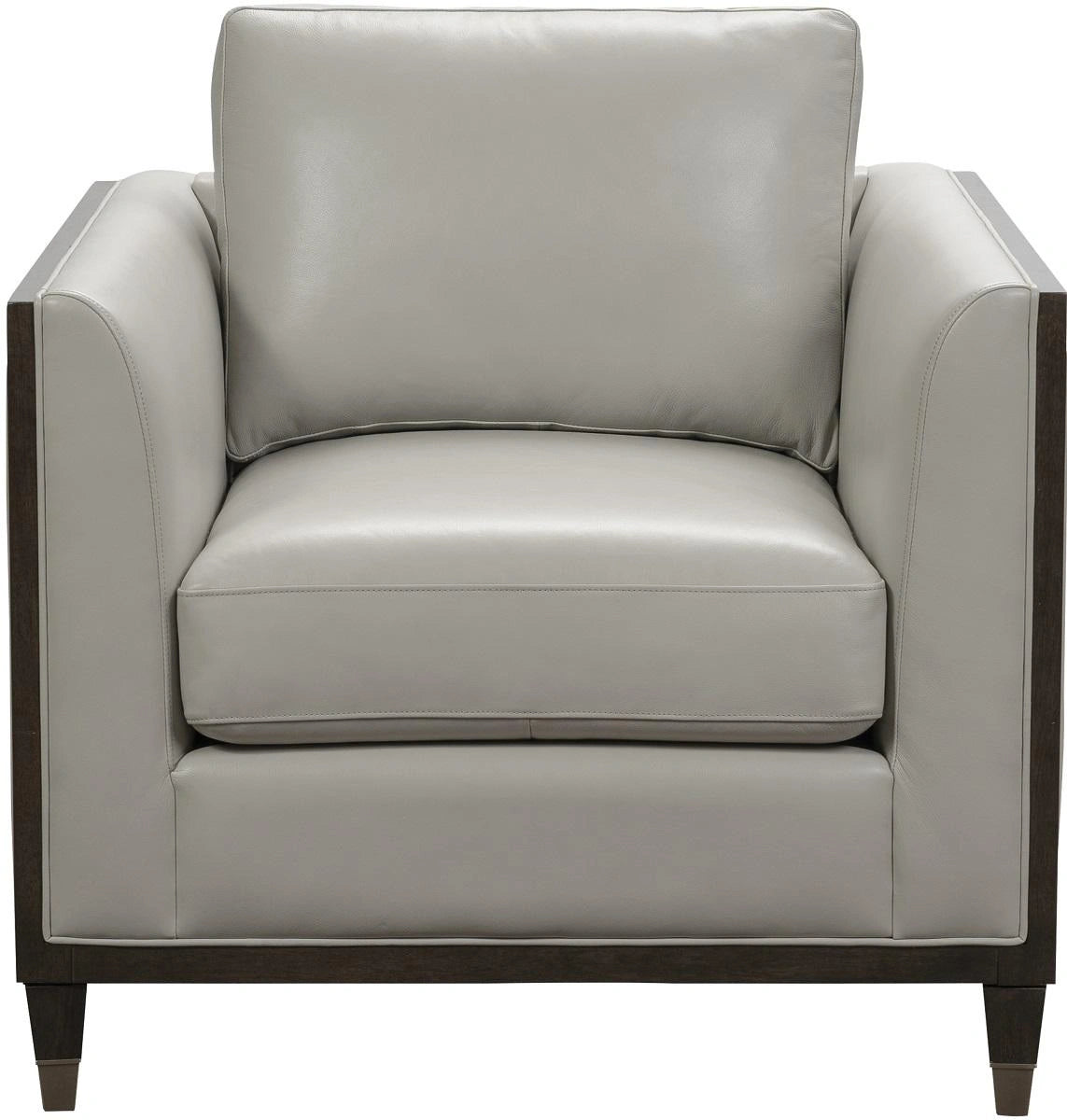Pulaski Addison Leather Chair in Light Grey