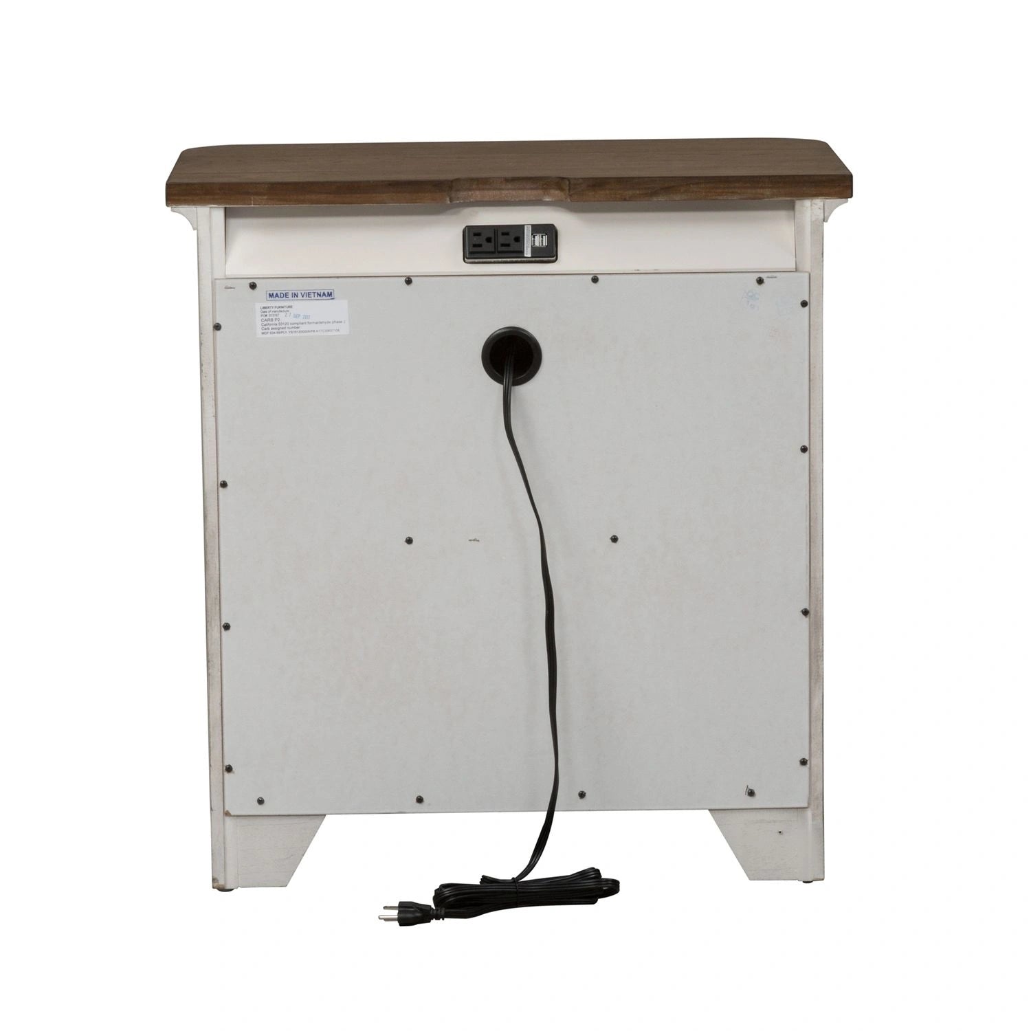 Farmhouse Reimagined Drawer Nightstand in Antique White image