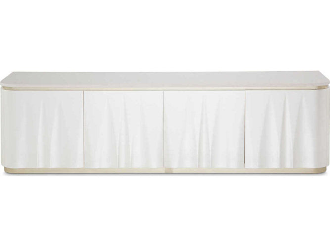 AICO Furniture London Place Media Cabinet in Creamy Pearl - Luxury Home Furniture (MI)