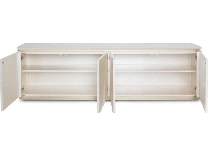 AICO Furniture London Place Media Cabinet in Creamy Pearl - Luxury Home Furniture (MI)