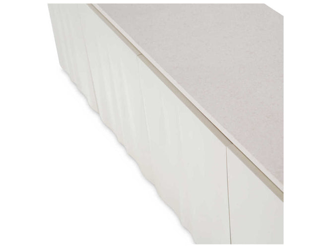 AICO Furniture London Place Media Cabinet in Creamy Pearl - Luxury Home Furniture (MI)