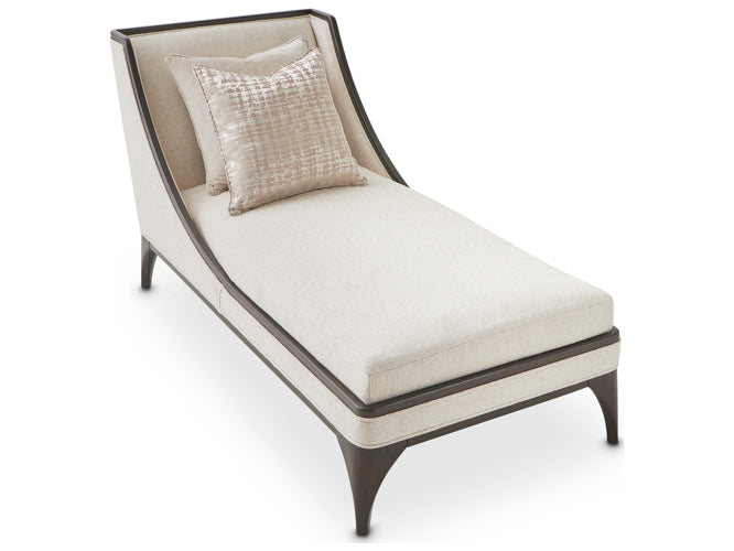 AICO Paris Chic Armless Chaise Cremini in Espresso - Luxury Home Furniture (MI)
