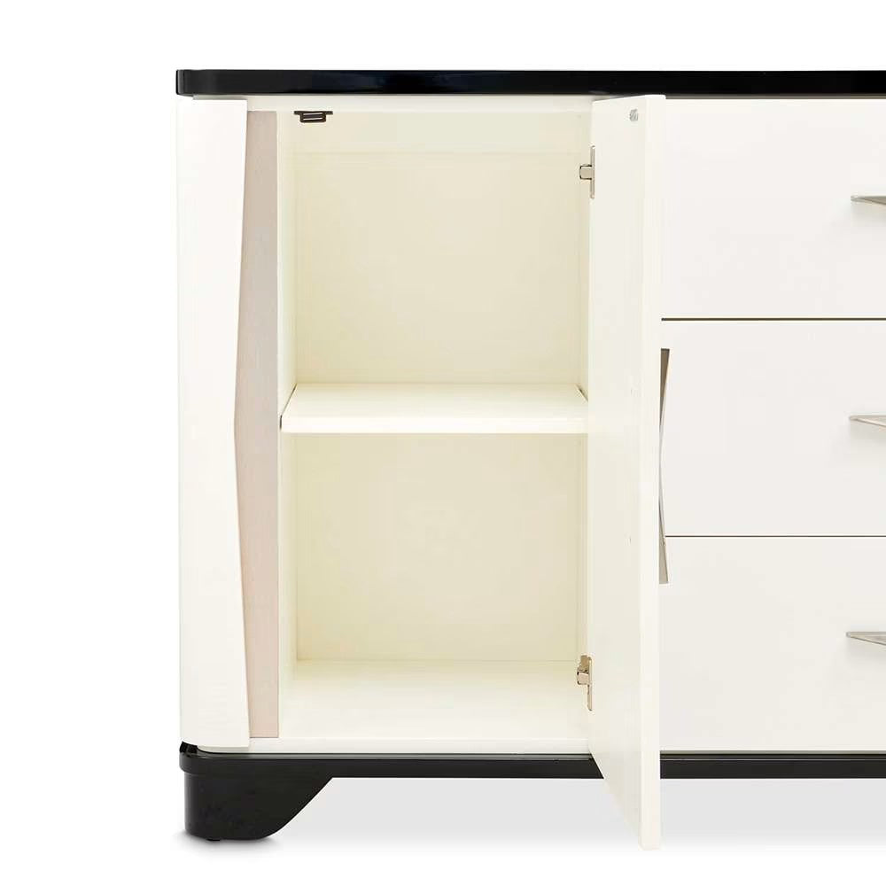 AICO Furniture Tuxedo Sideboard in Piano Keyboard - Luxury Home Furniture (MI)