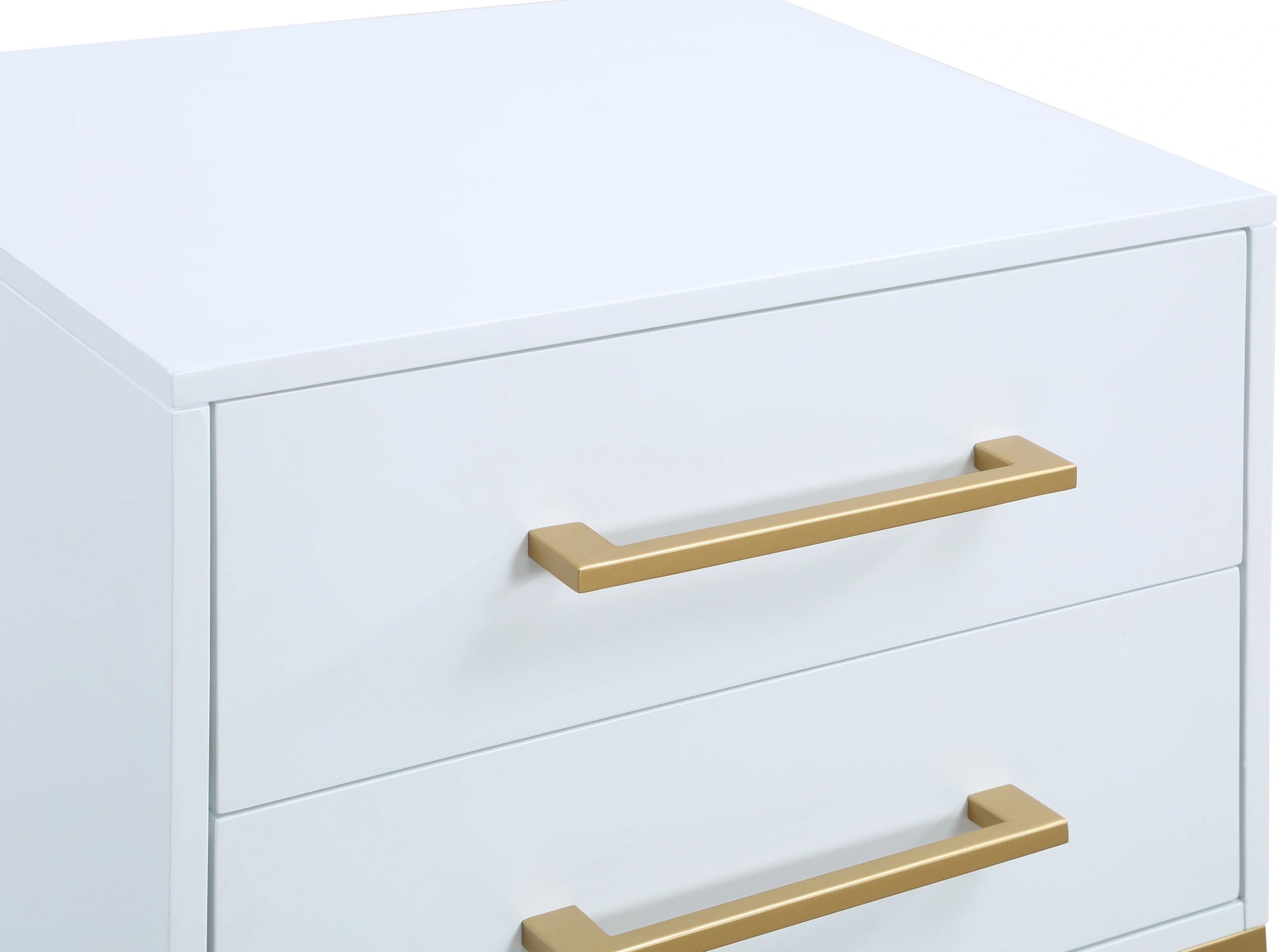 Maxine White / Gold Night Stand