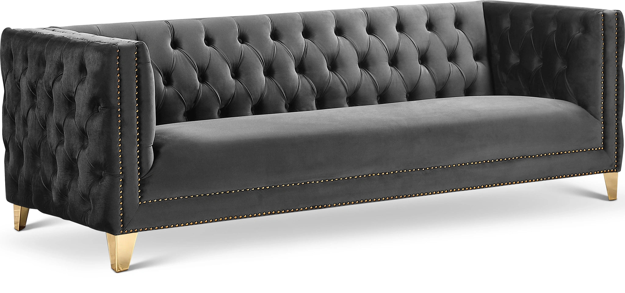 Michelle Grey Velvet Sofa