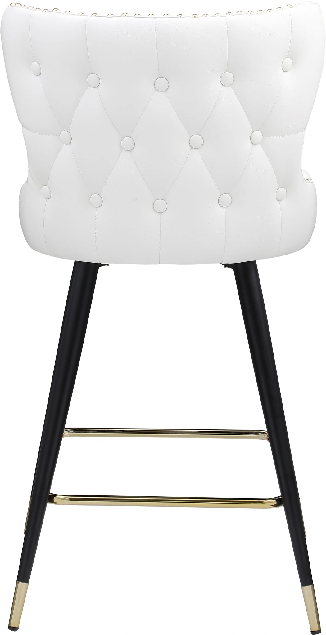 Hendrix White Faux Leather Counter/Bar Stool