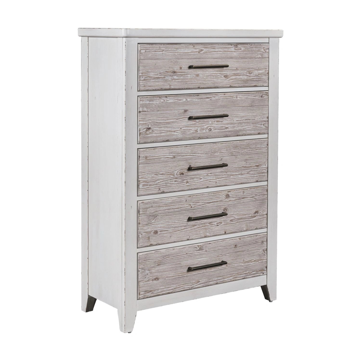 Backroads Drawer Chest in Weathered White/Parchment Brown image