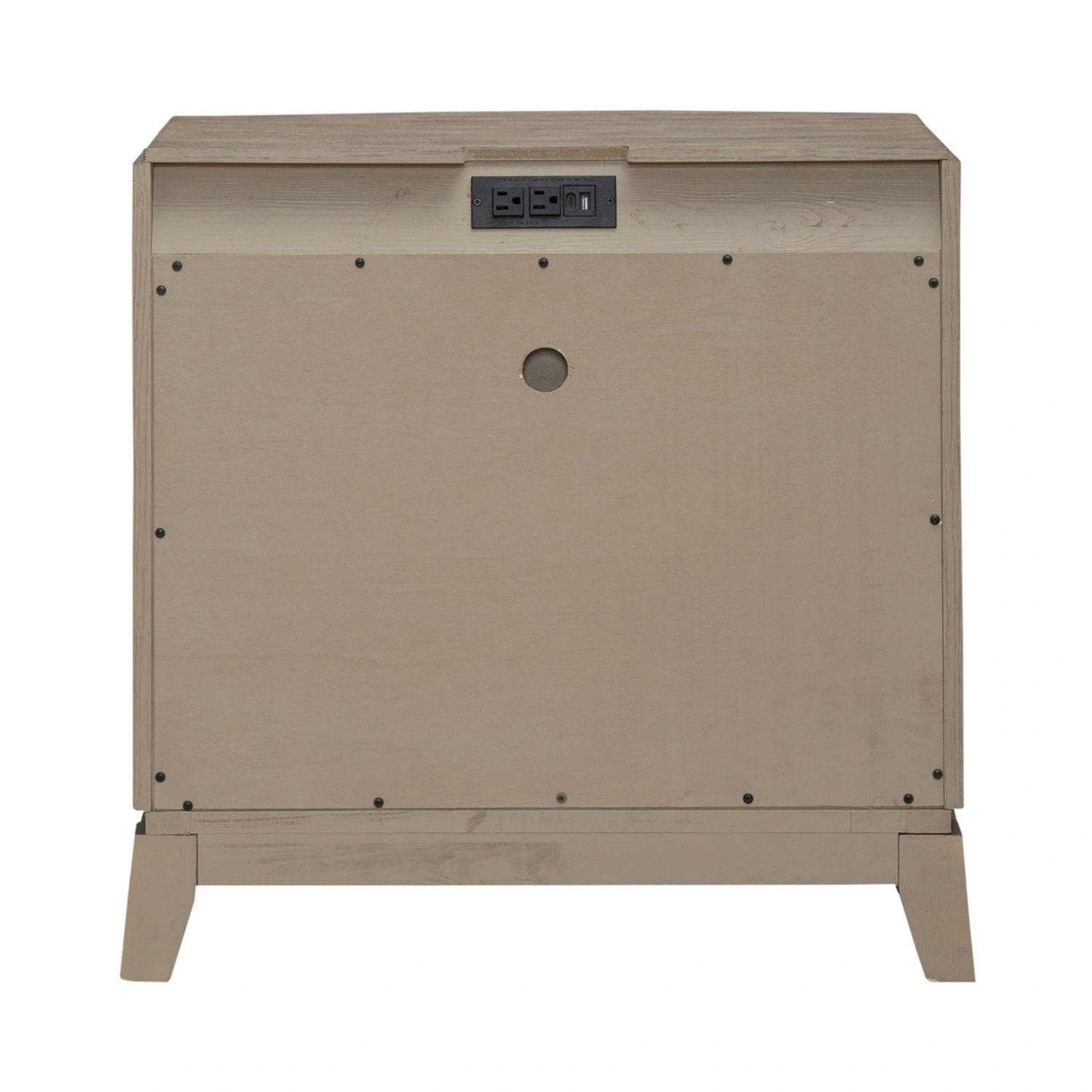 Avalon Nightstand with Charging Station in Burnished Beige image