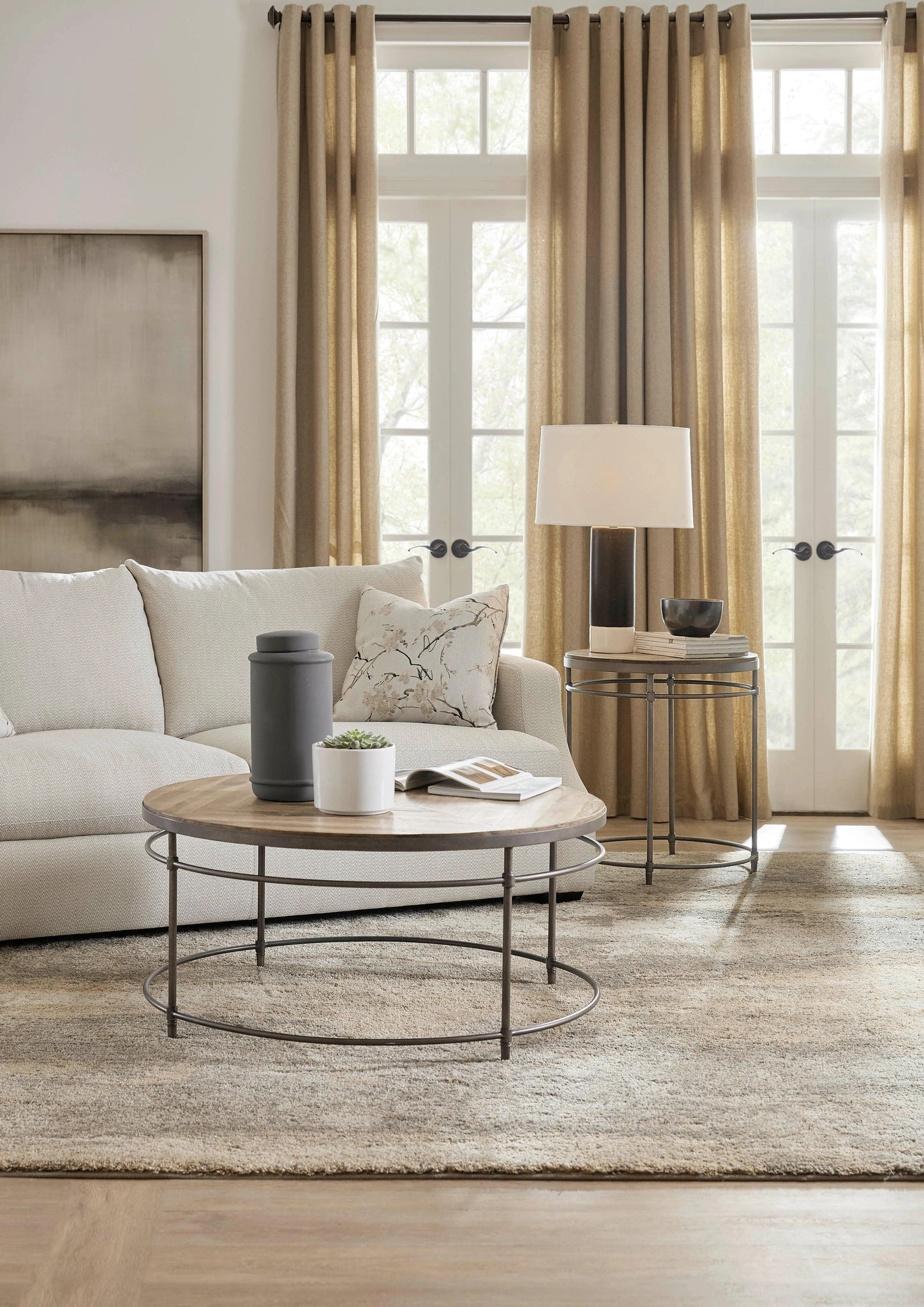 St. Armand Round End Table - 5601-80113-LTWD