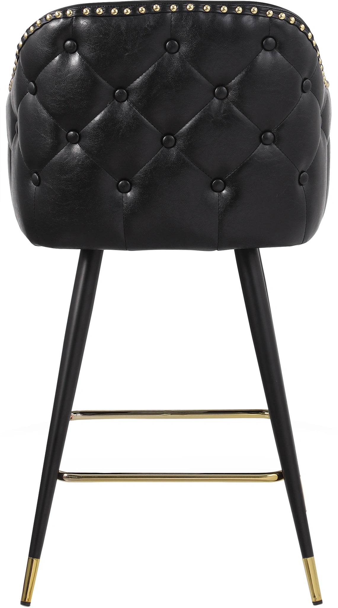 Barbosa Black Faux Leather Counter/Bar Stool