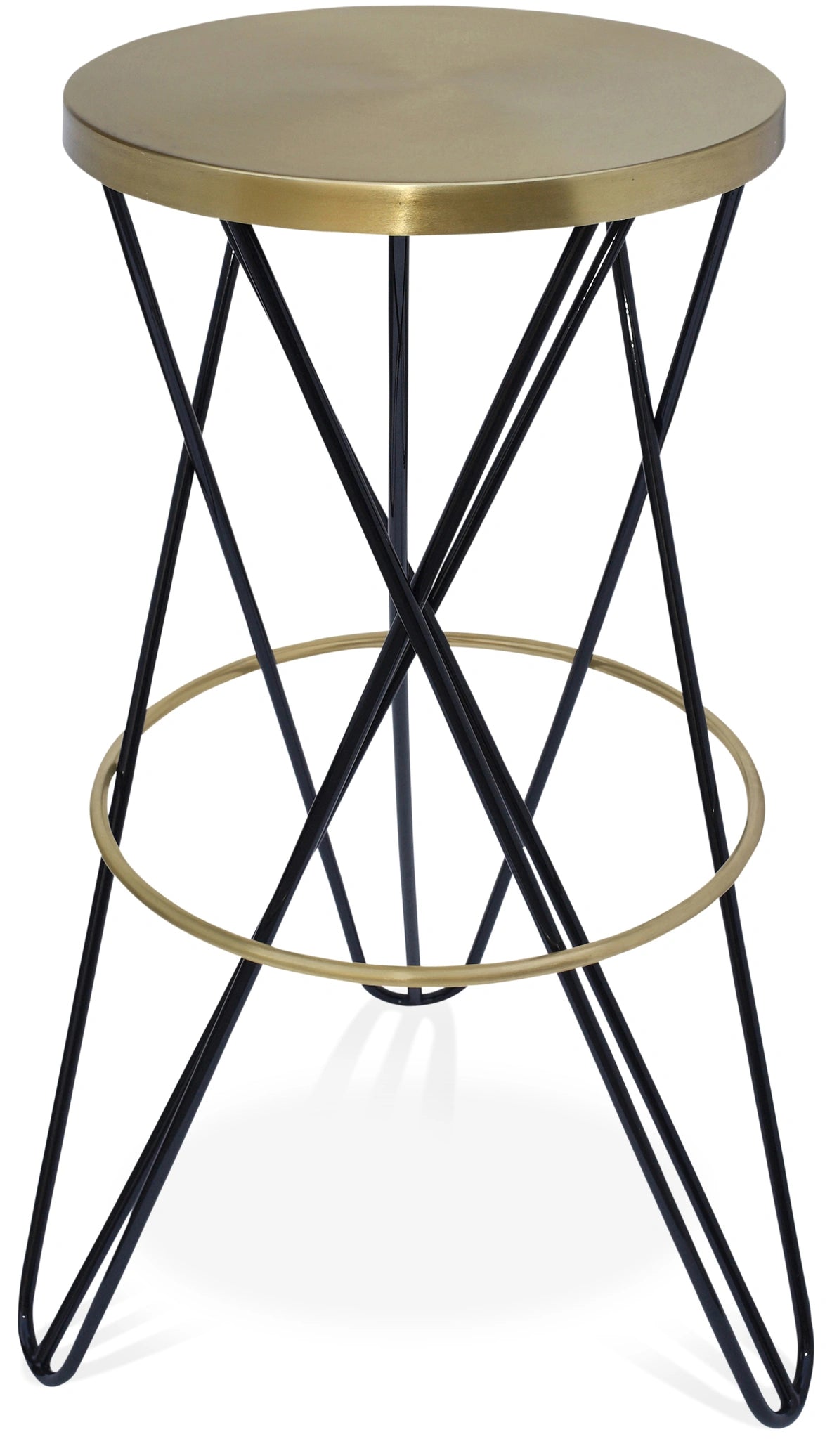 Mercury Black / Gold Bar Stool