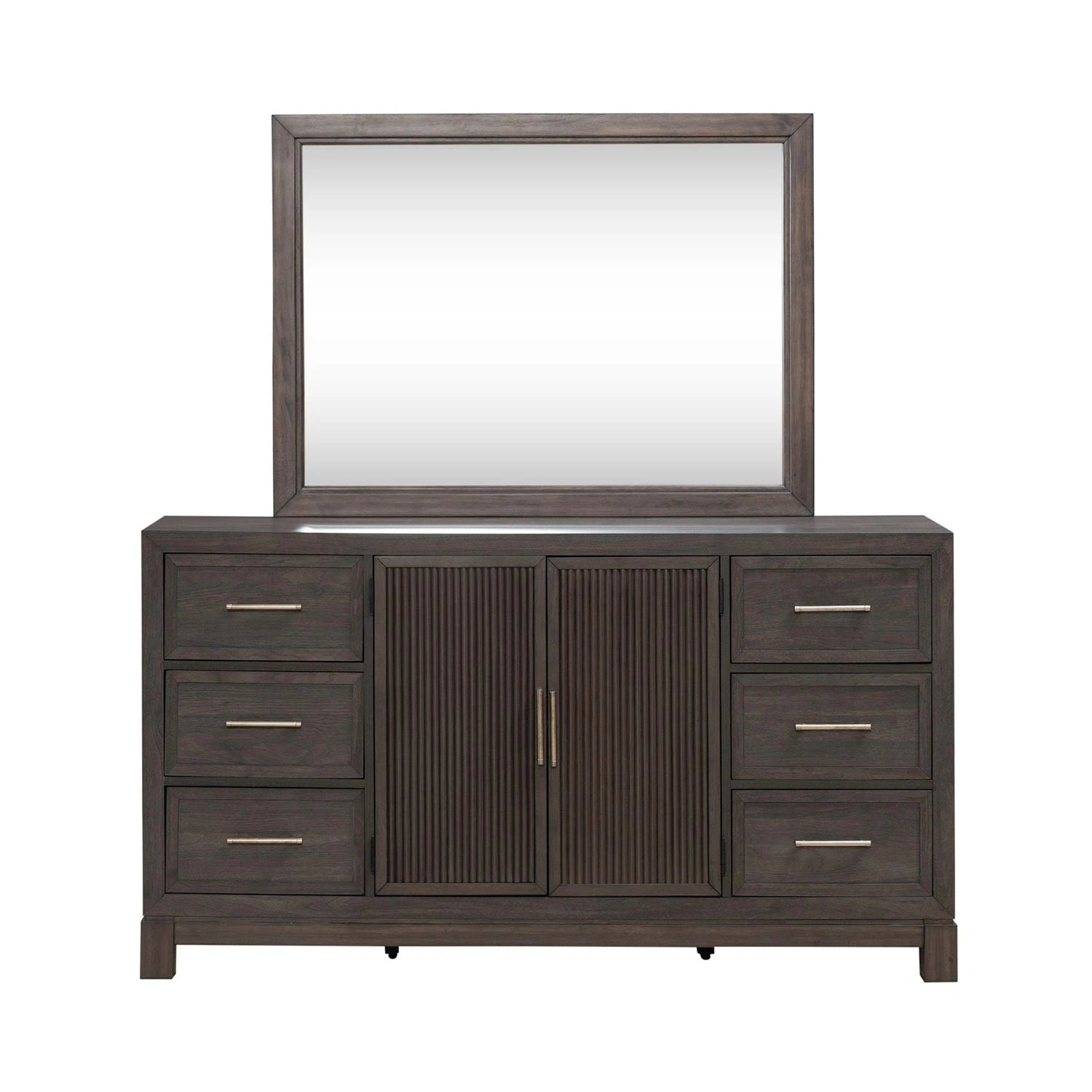 Modern Edge Dresser & Mirror image