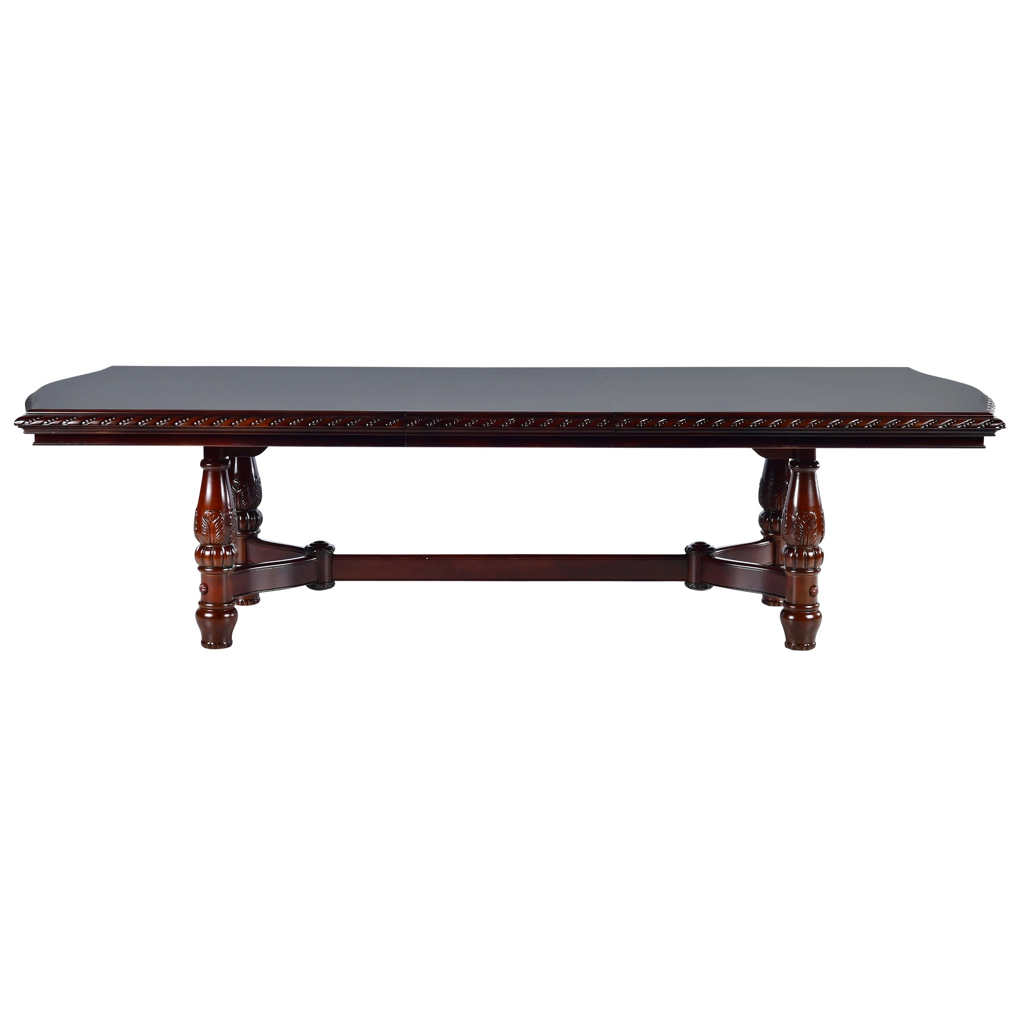 Steve Silver Antoinette Pedestal Dining Table in Brown Cherry