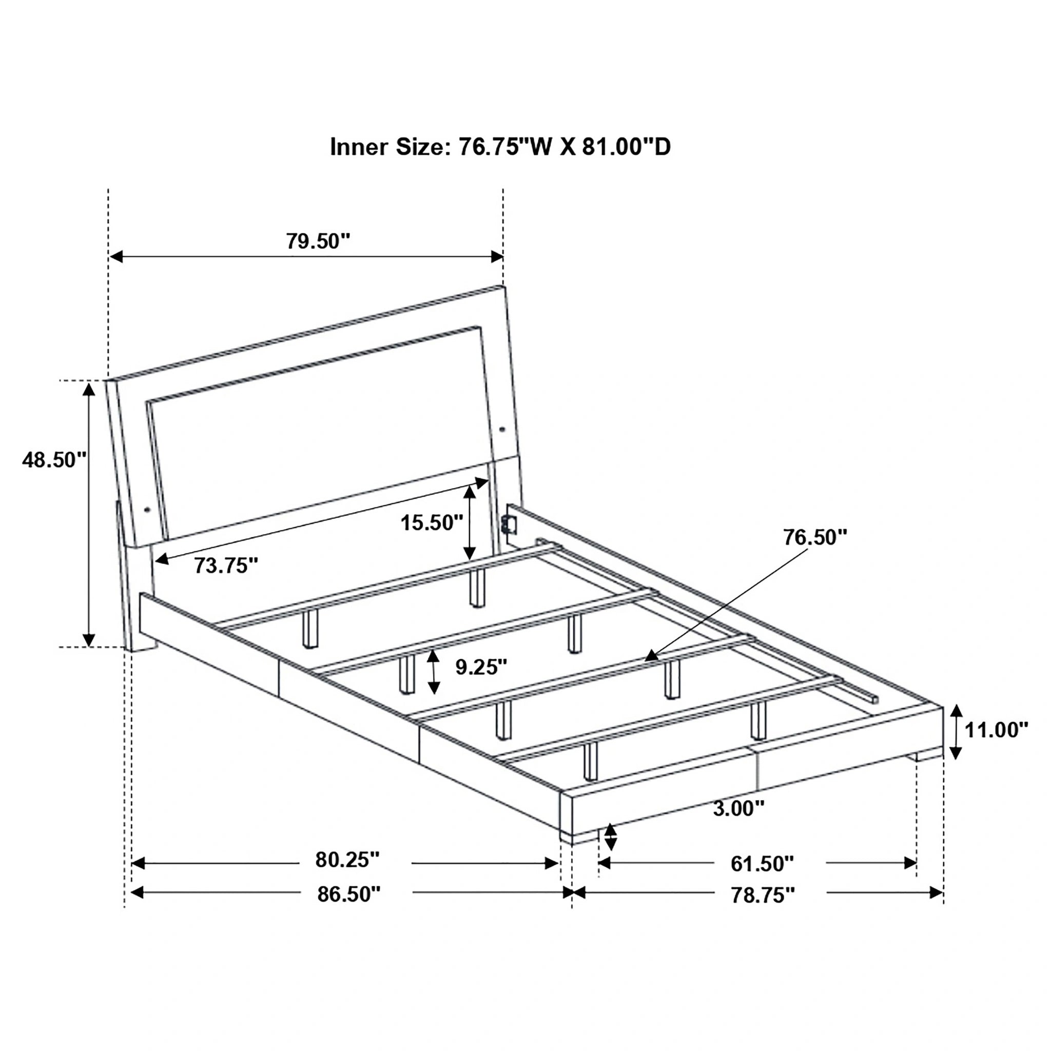 Felicity Panel Bed with LED Lighting