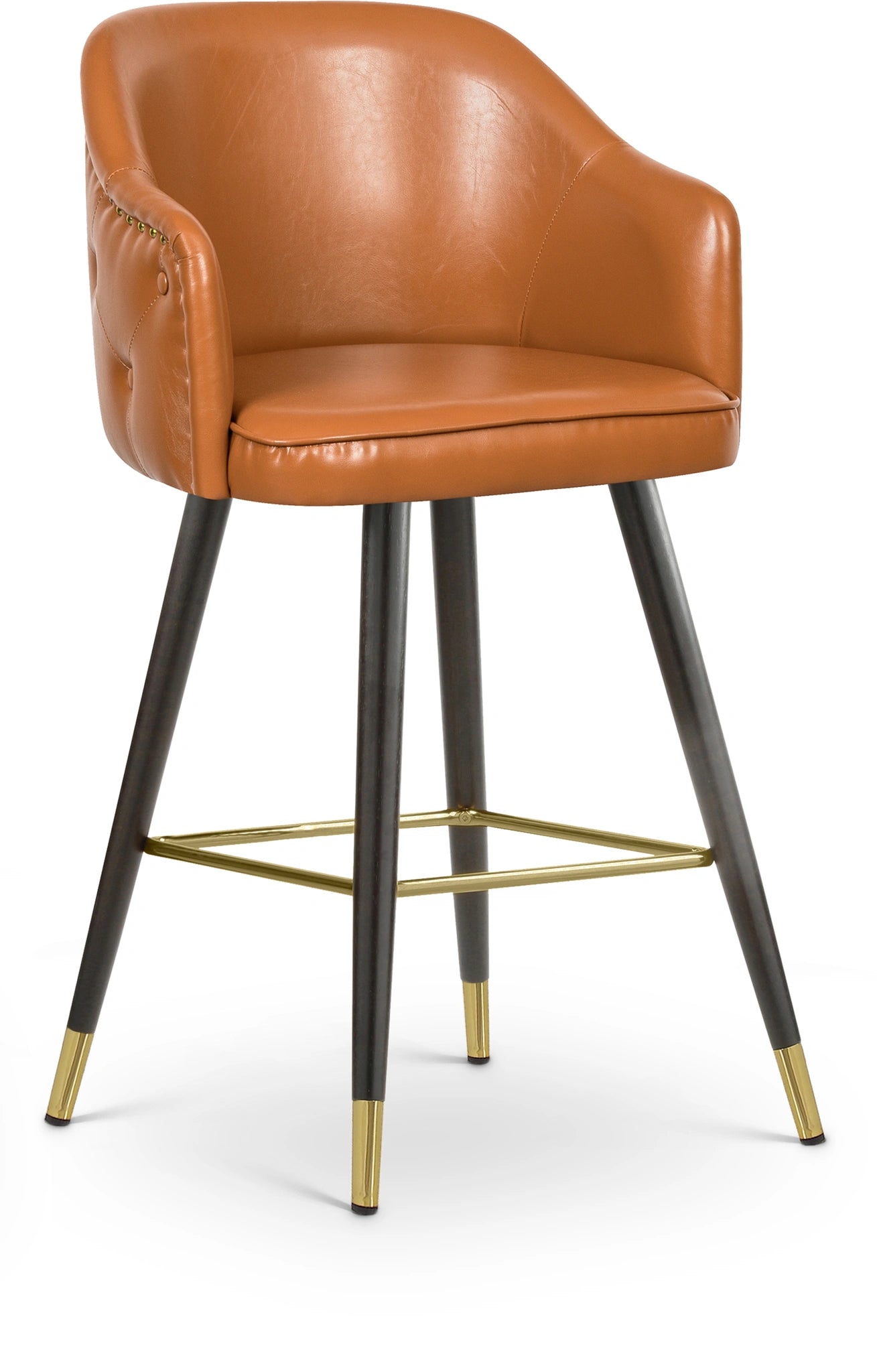 Barbosa Cognac Faux Leather Counter/Bar Stool
