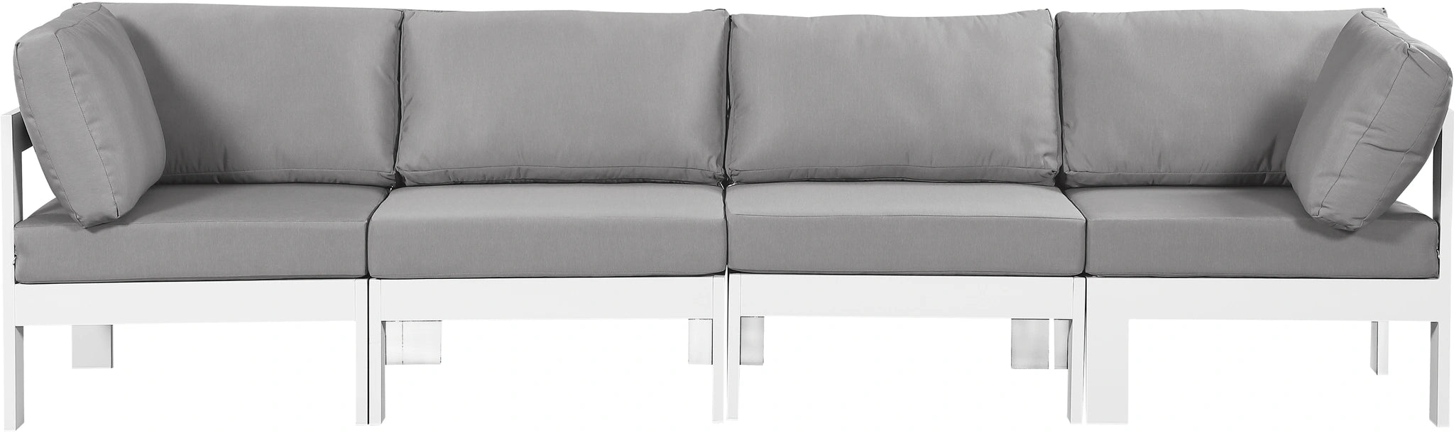 Nizuc Grey Waterproof Fabric Outdoor Patio Modular Sofa
