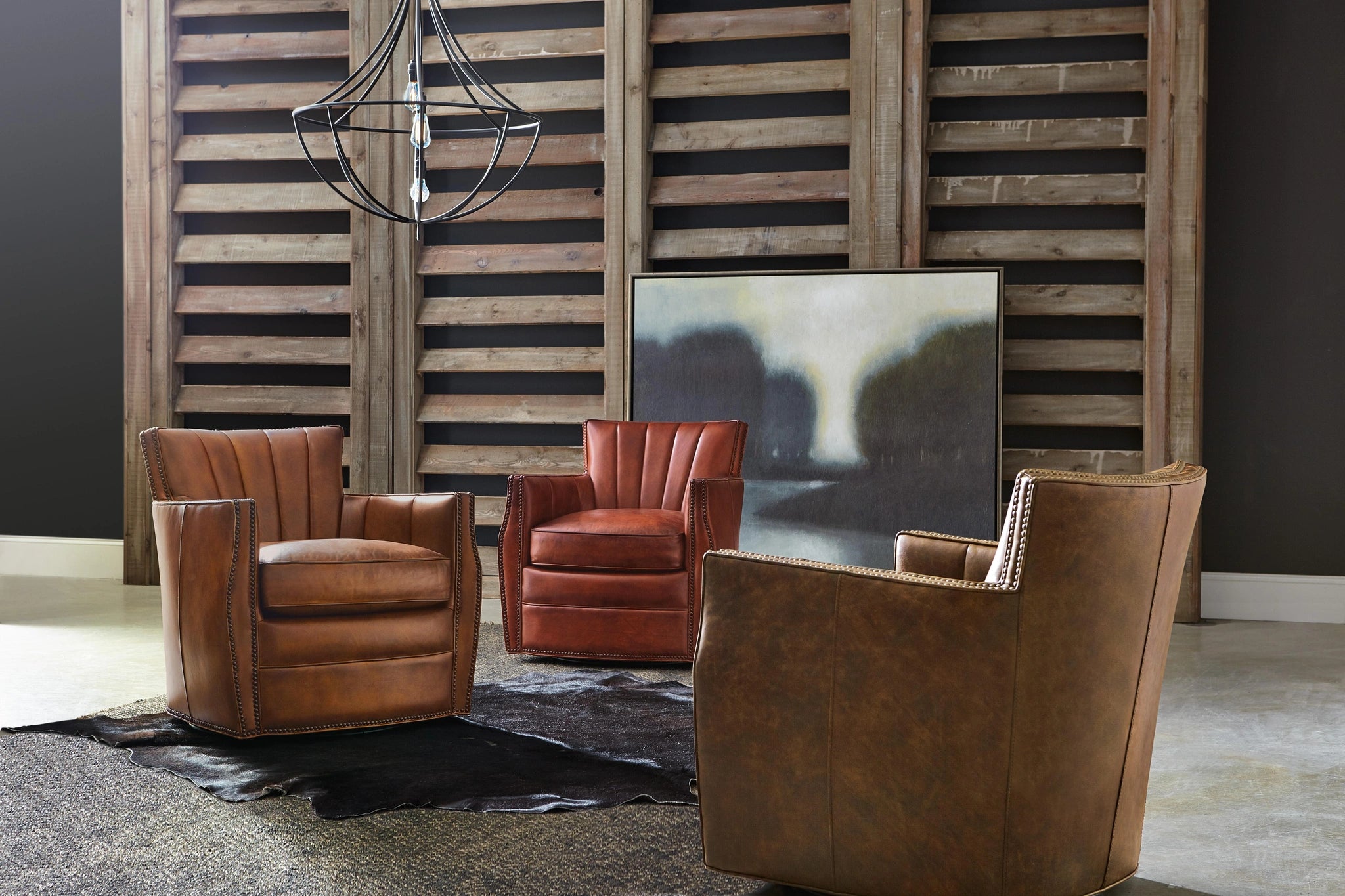 Carson Swivel Club Chair - CC492-SW-085