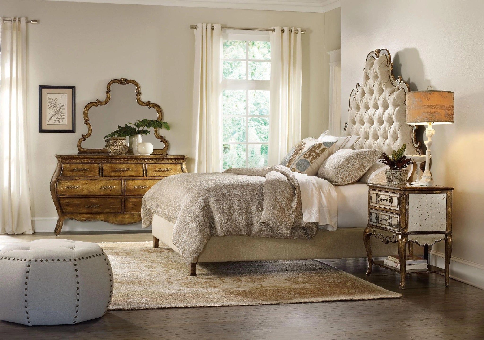 Sanctuary California King Tufted Bed - Bling