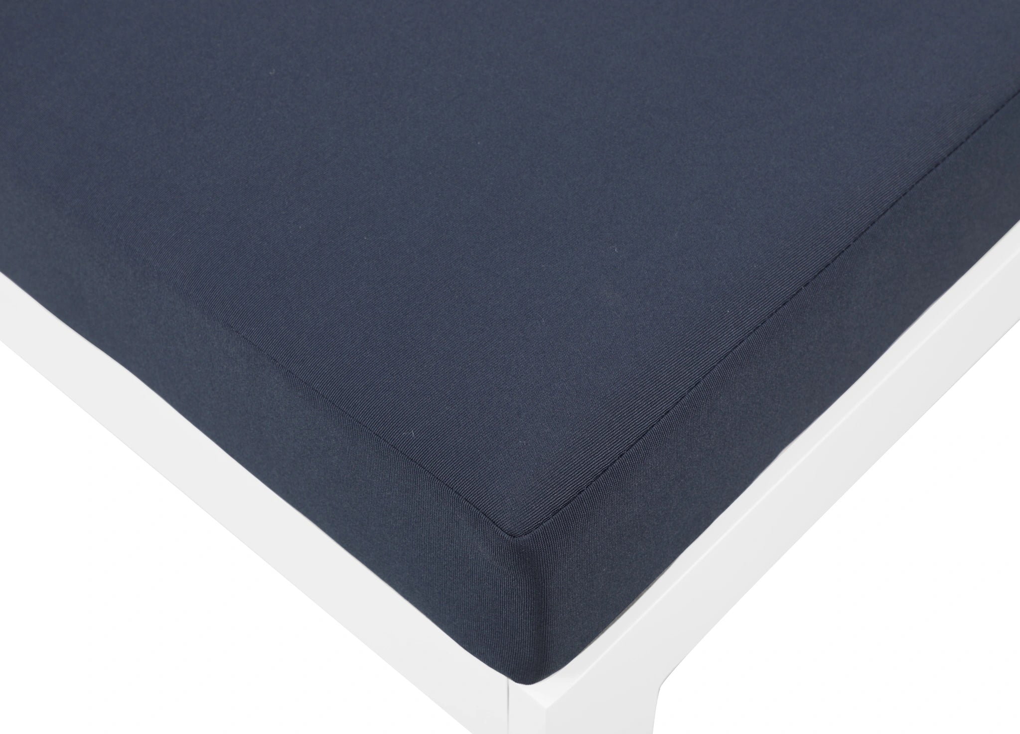Nizuc Navy Waterproof Fabric Outdoor Patio Aluminum Corner Chair