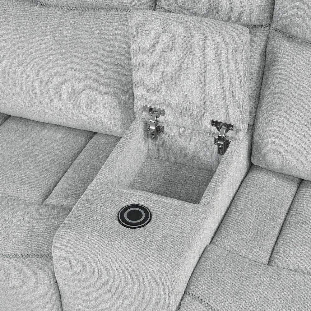 Motion Loveseat w/Console & Storage Arm
