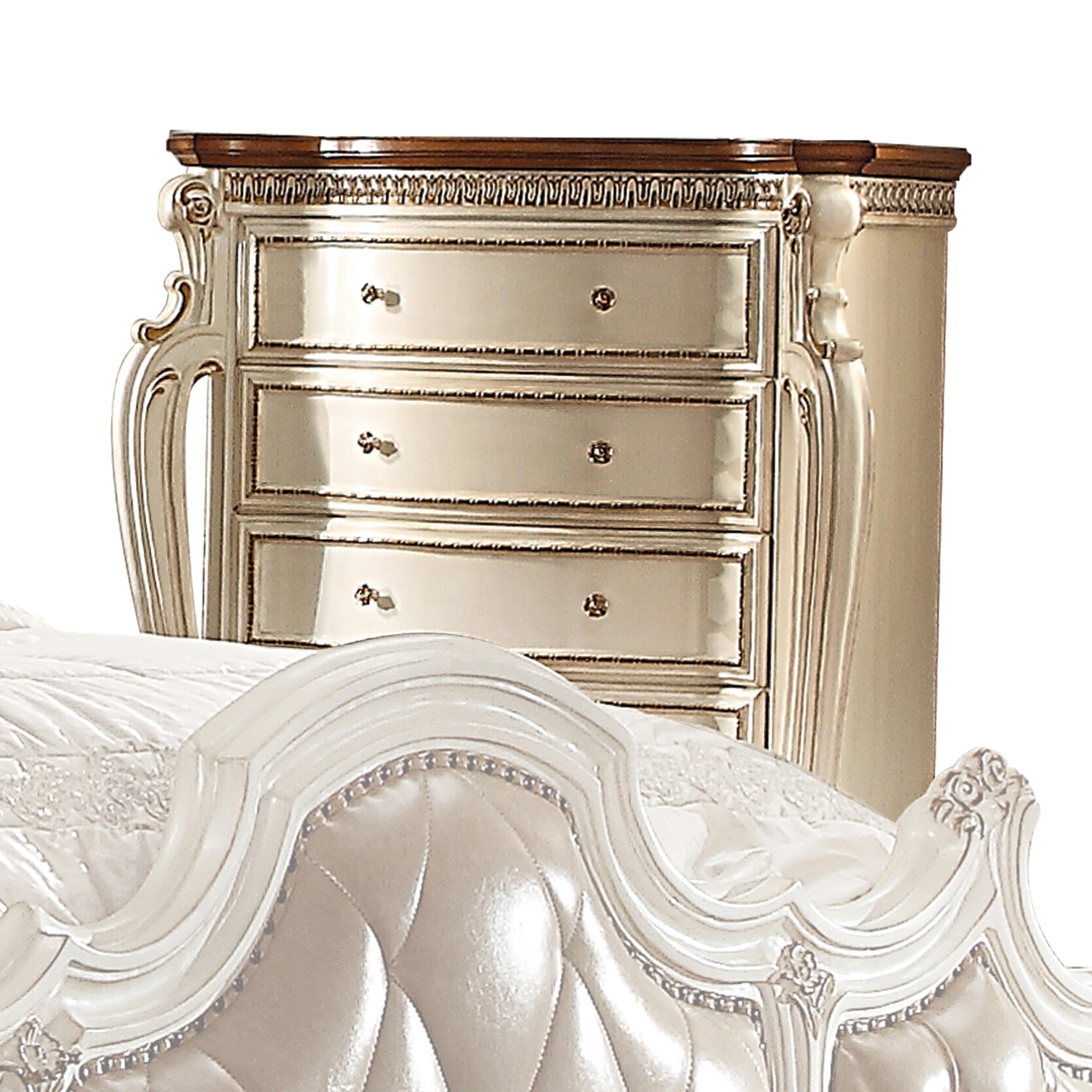 Picardy Antique Pearl & Cherry Oak Chest