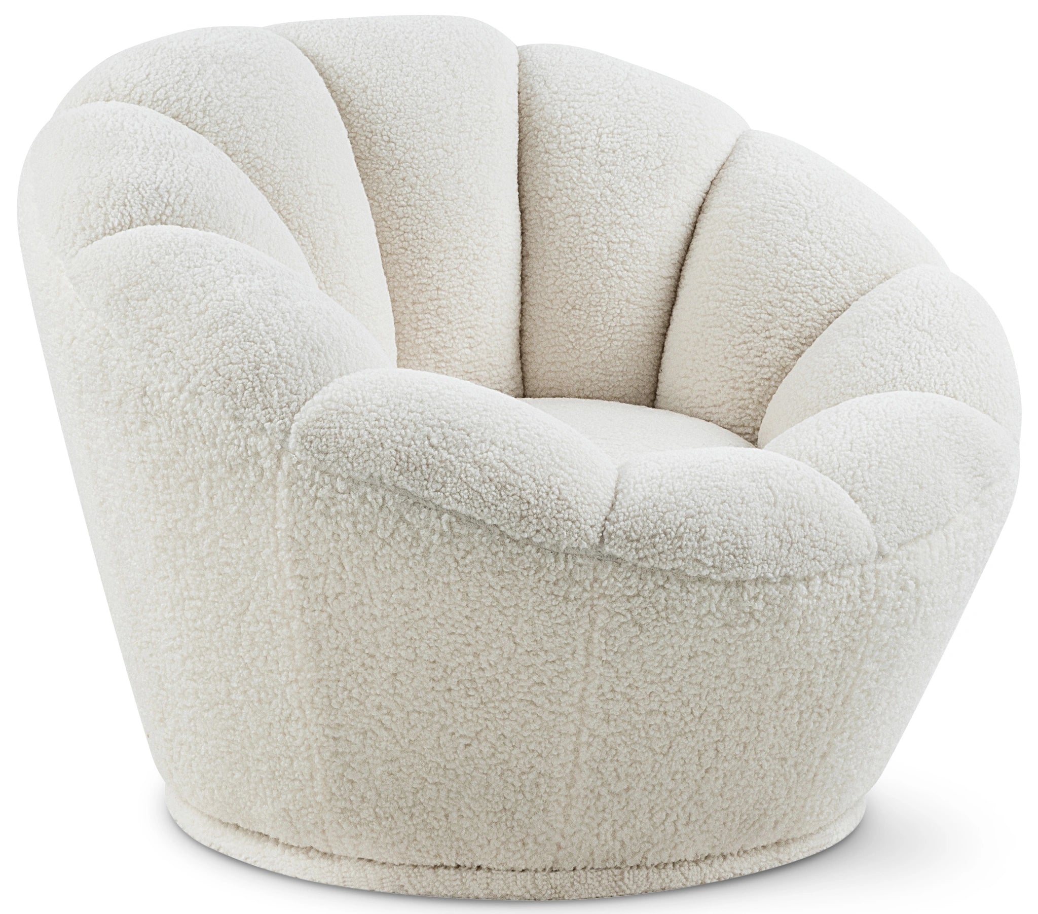 Dream White Faux Sheepskin Fur Accent Chair