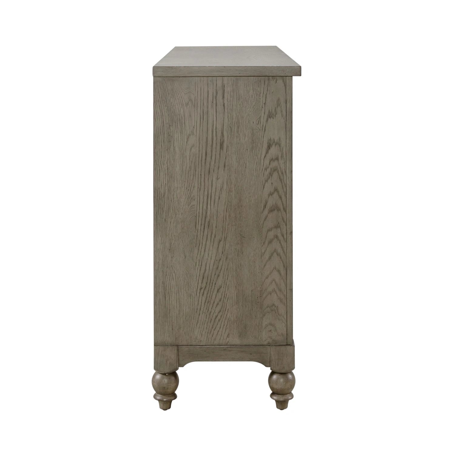 Americana Farmhouse 9 Drawer Dresser in Dusty Taupe and Black image