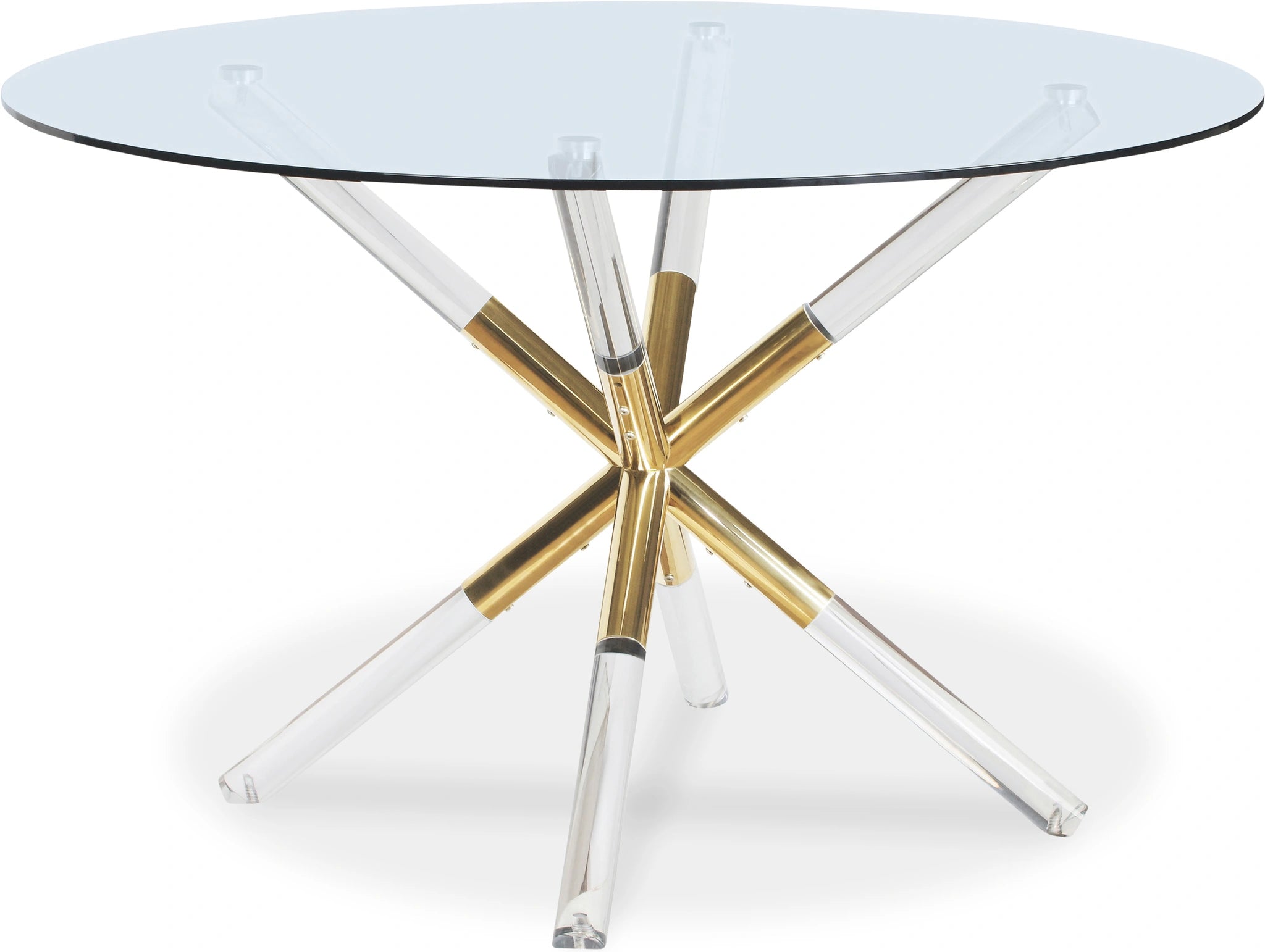 Mercury Acrylic/Gold Dining Table